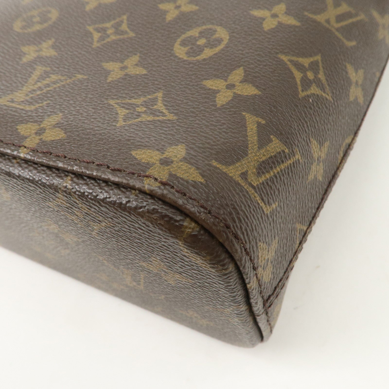 Louis Vuitton Monogram Luco Tote Bag Hand Bag Brown M51155 Used