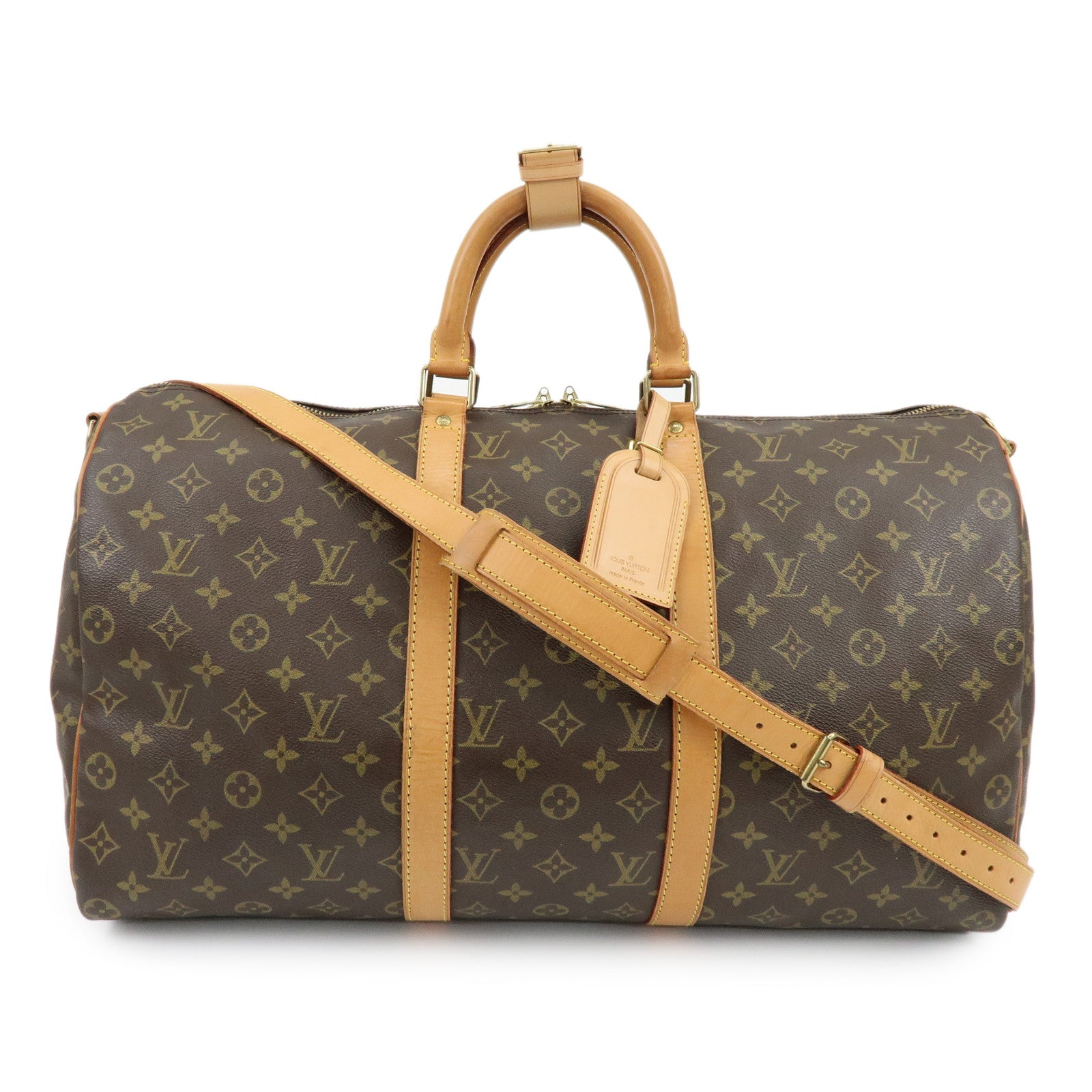 Louis Vuitton Monogram Keep All Bandouliere 50 Boston Bag M41416