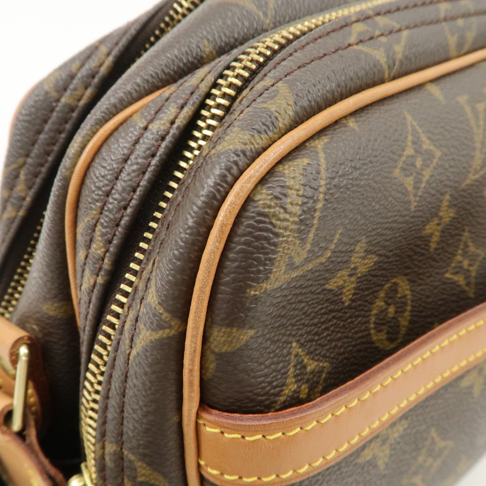 Louis Vuitton Monogram Reporter PM Shoulder Bag Brown M45254 Used