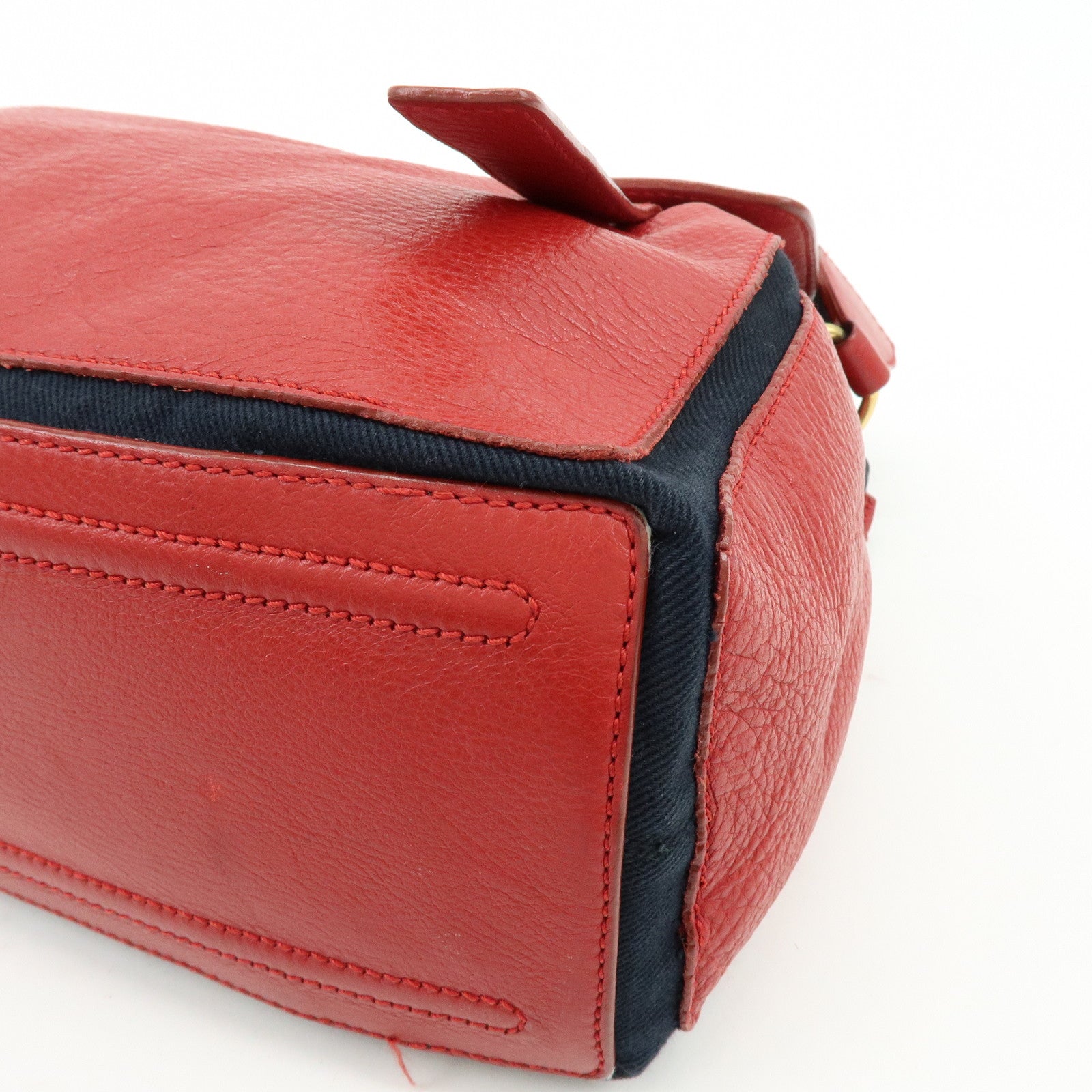 SAINT LAURENT PARIS Muse Two Leather Shoulder Bag Red 265707