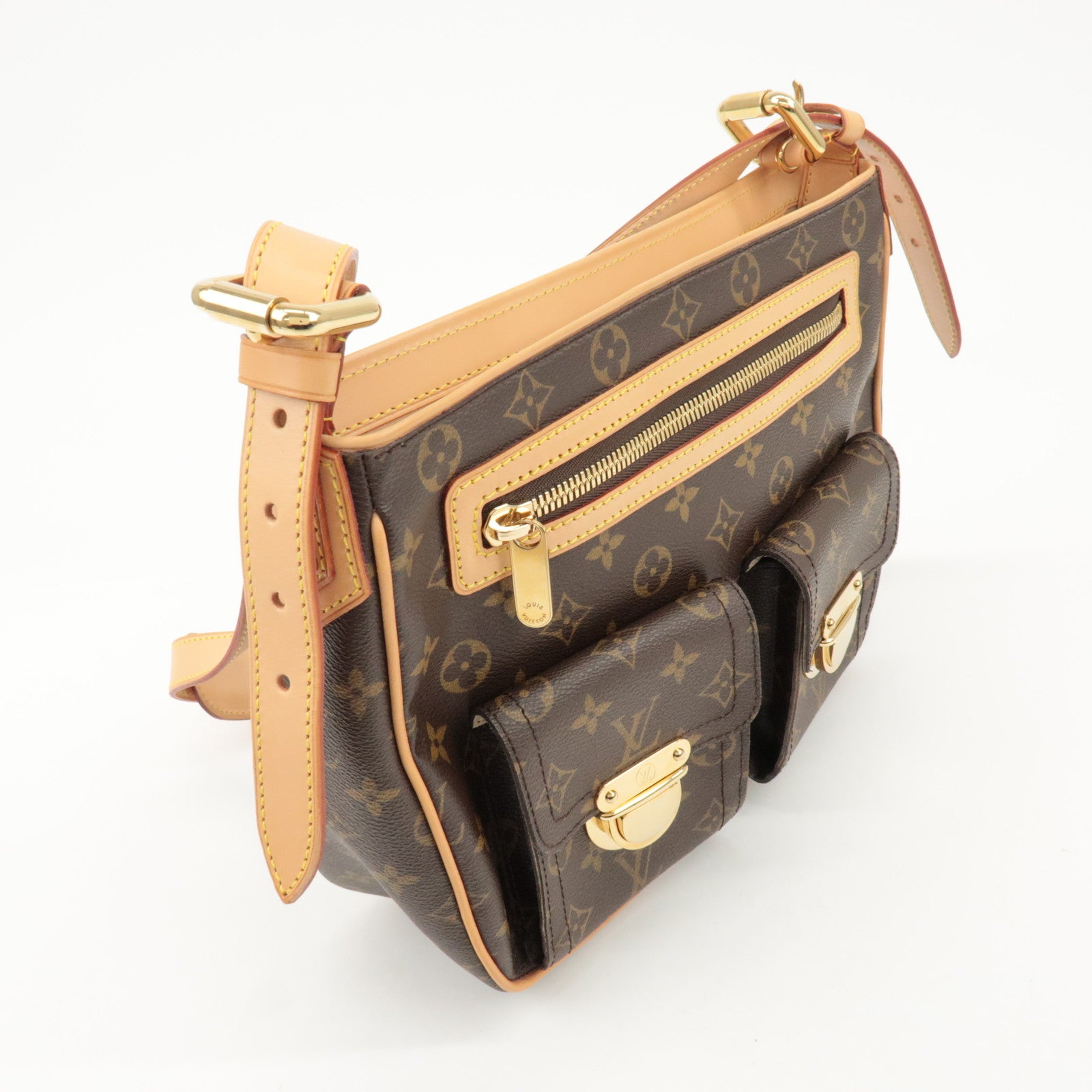 Louis Vuitton Monogram Hudson GM Shoulder Bag Brown M40045 Used