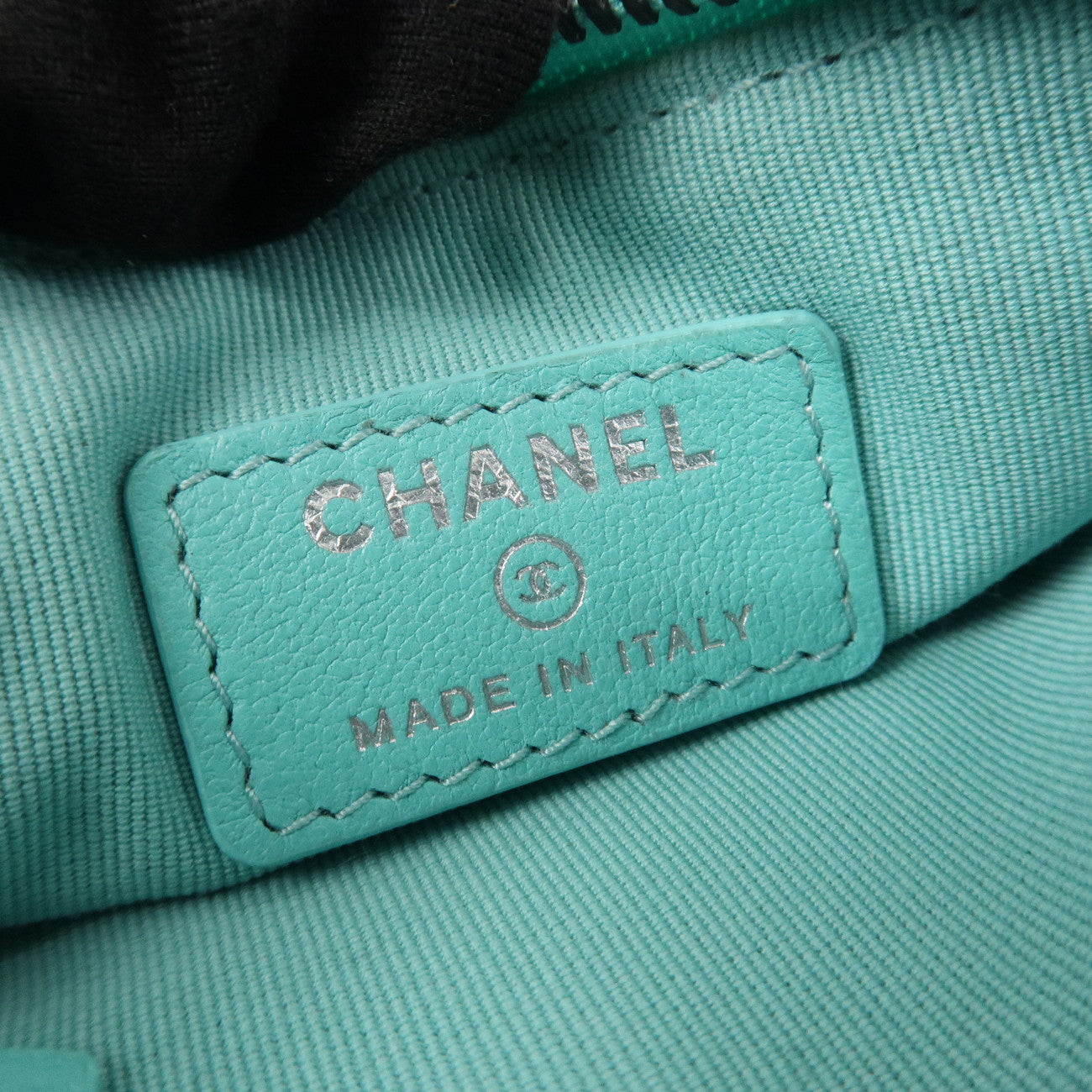 CHANEL Matelasse Caviarskin Classic Mini Pouch Blue A82365 Used