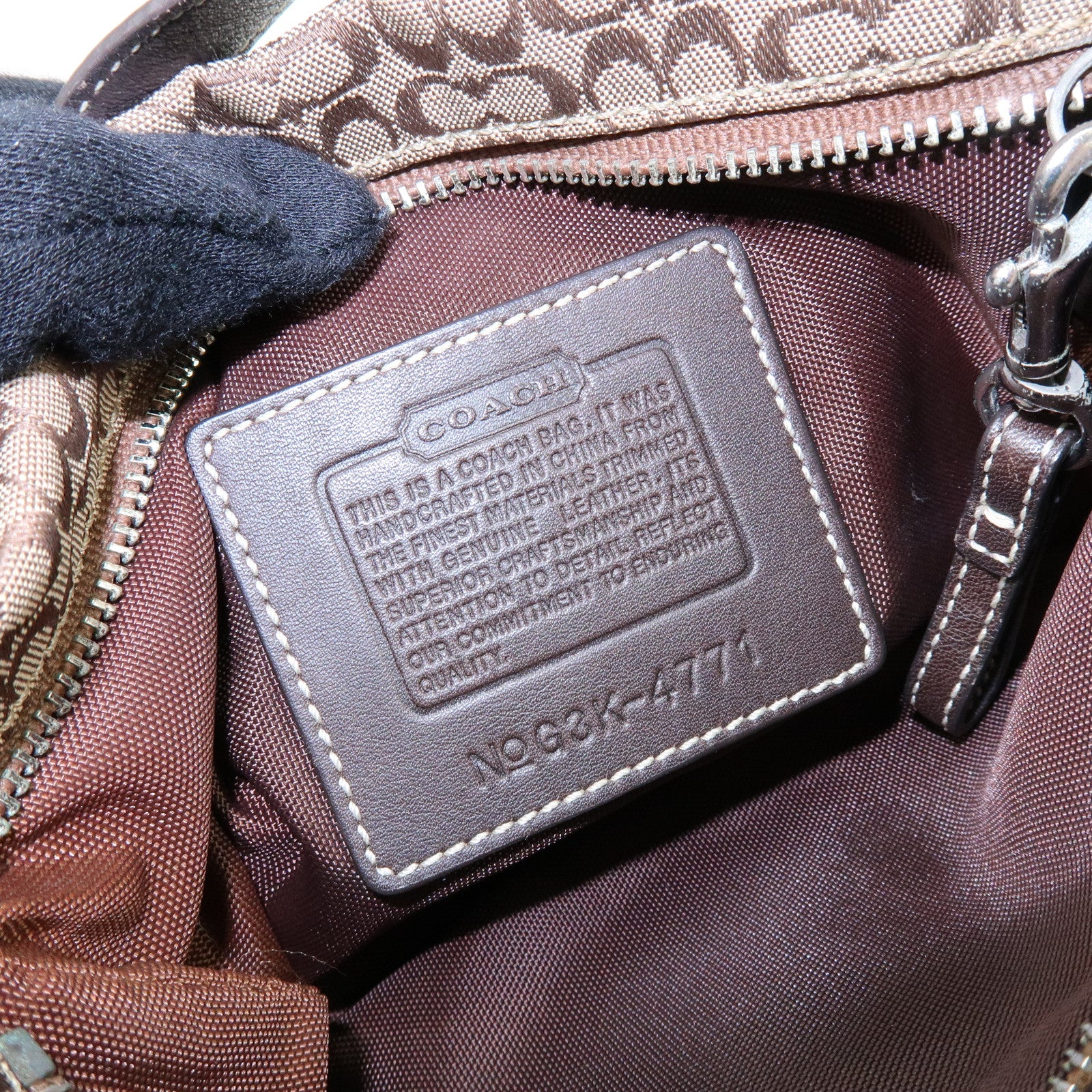 COACH Set of 3 Signature Canvas Leather Wool Shoulder Bag Hand Bag