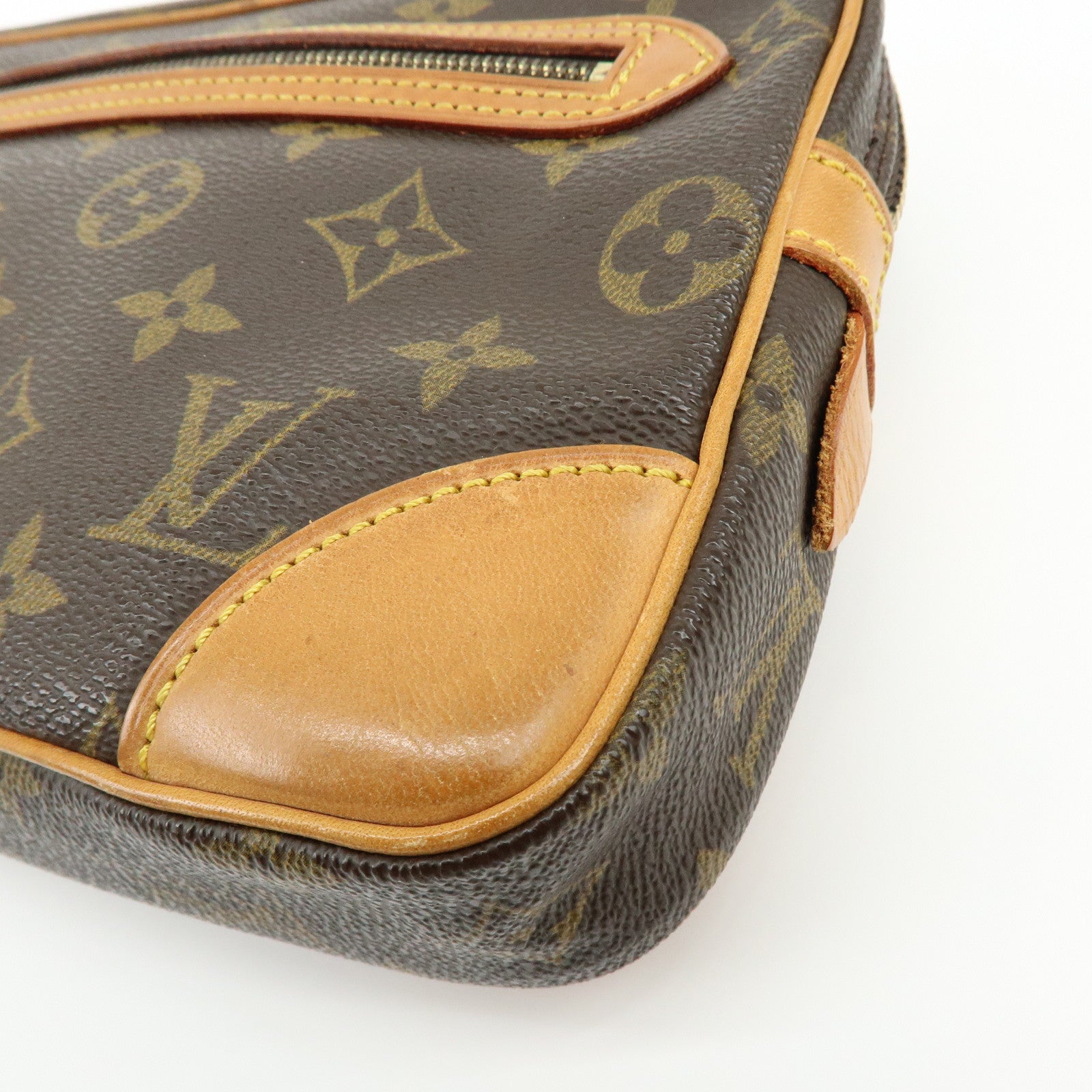 Louis Vuitton Monogram Marly Dragonne GM Clutch Bag Brown M51825