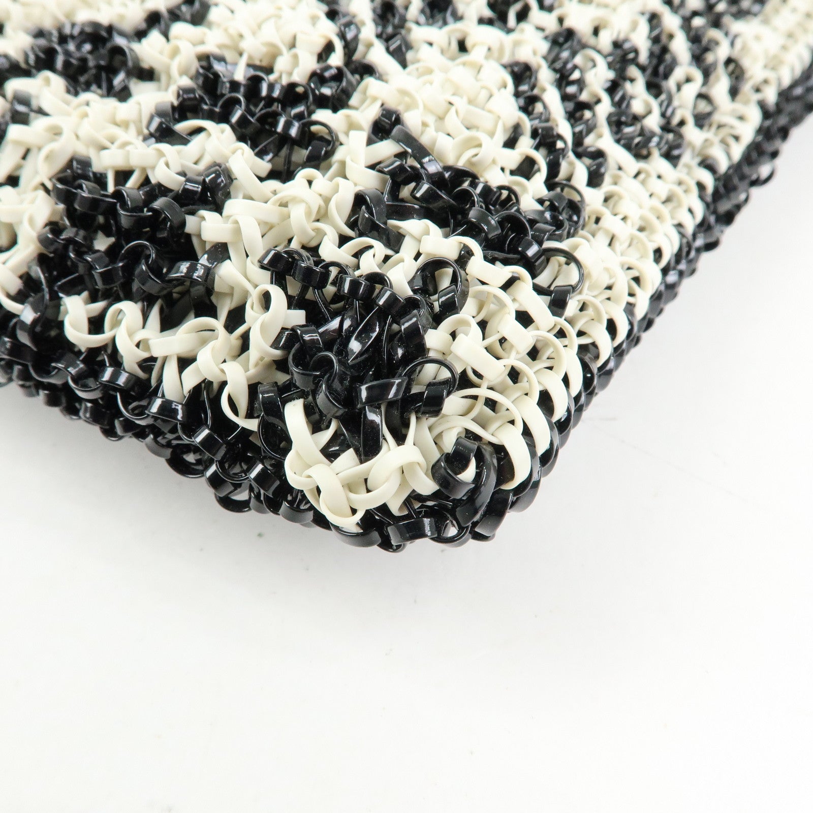 ANTEPRIMA PVC Wire Bag Tote Bag Shoulder Bag Black White