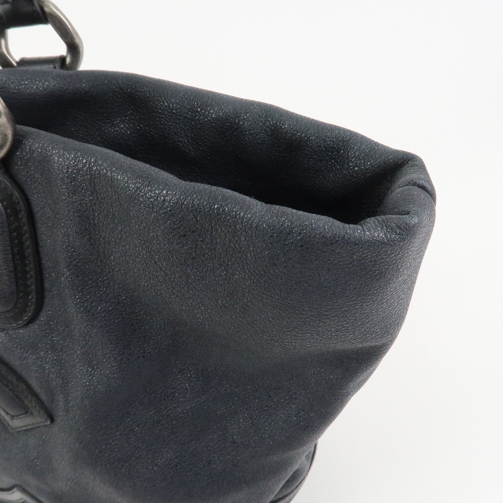 CHANEL COCO Mark Calf Leather Tote Bag Shoulder Bag Black A50288