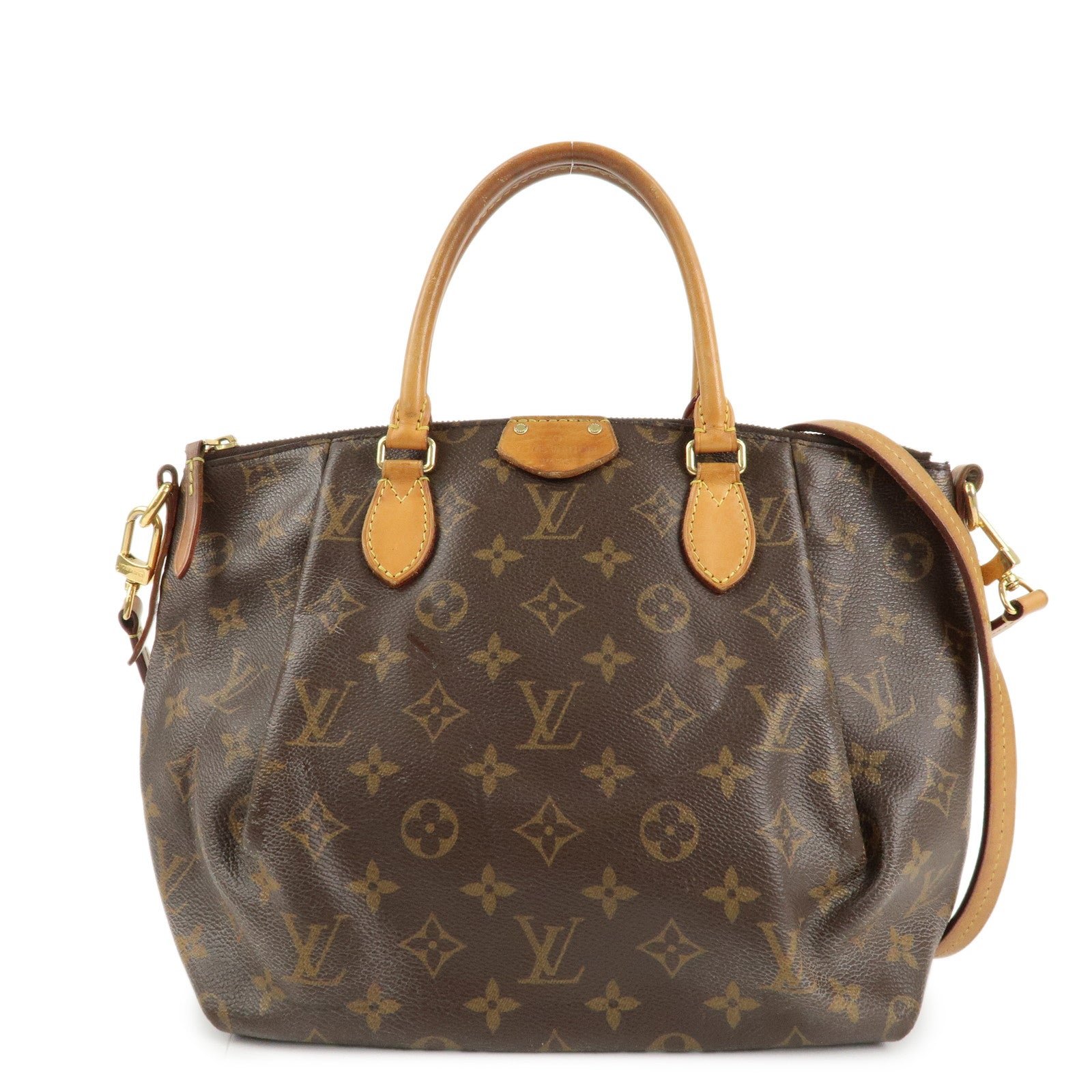 Louis Vuitton Monogram Turenne PM 2Way Hand Bag Brown M48813 Used