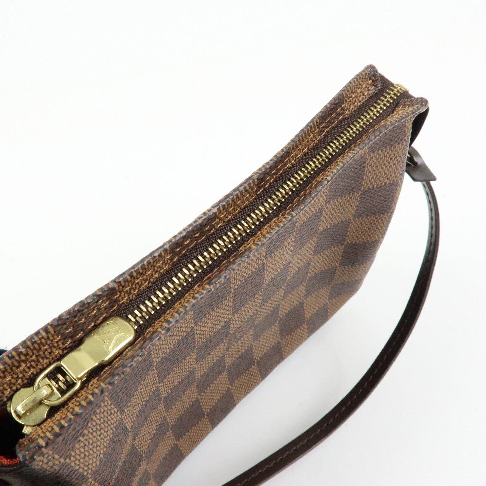 Louis Vuitton Damier Trousse Makeup Accessory Pouch Brown N51982