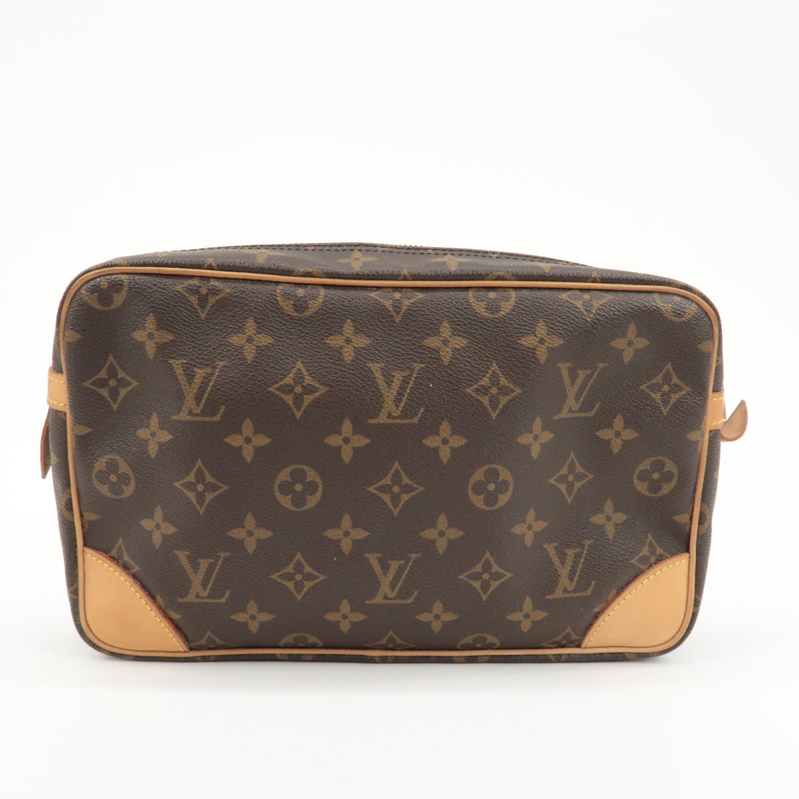 Louis Vuitton Monogram Compiegne 28 Pouch Clutch Bag Brown M51845 Used