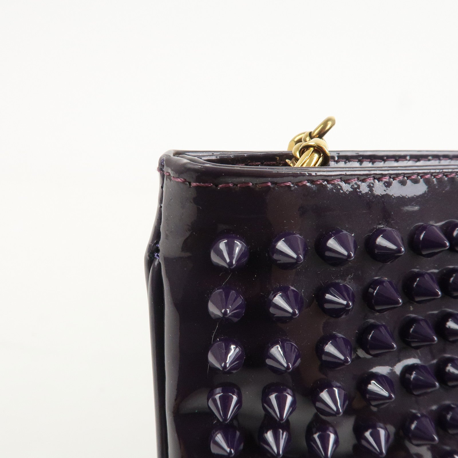 Christian Louboutin Vinyl 2Way Bag Chain Shoulder Bag Purple