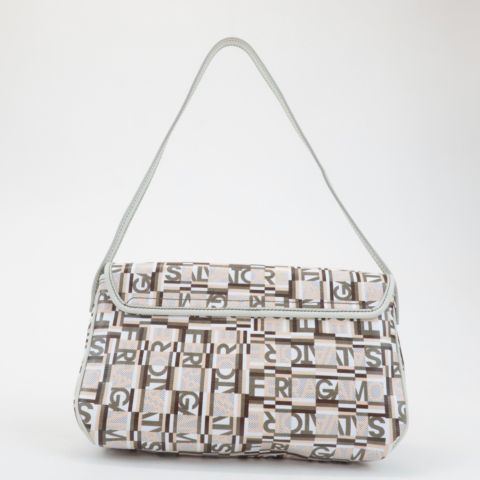 Ferragamo Leather PVC Accessoires Pouch Shoulder Bag Multicolor Used