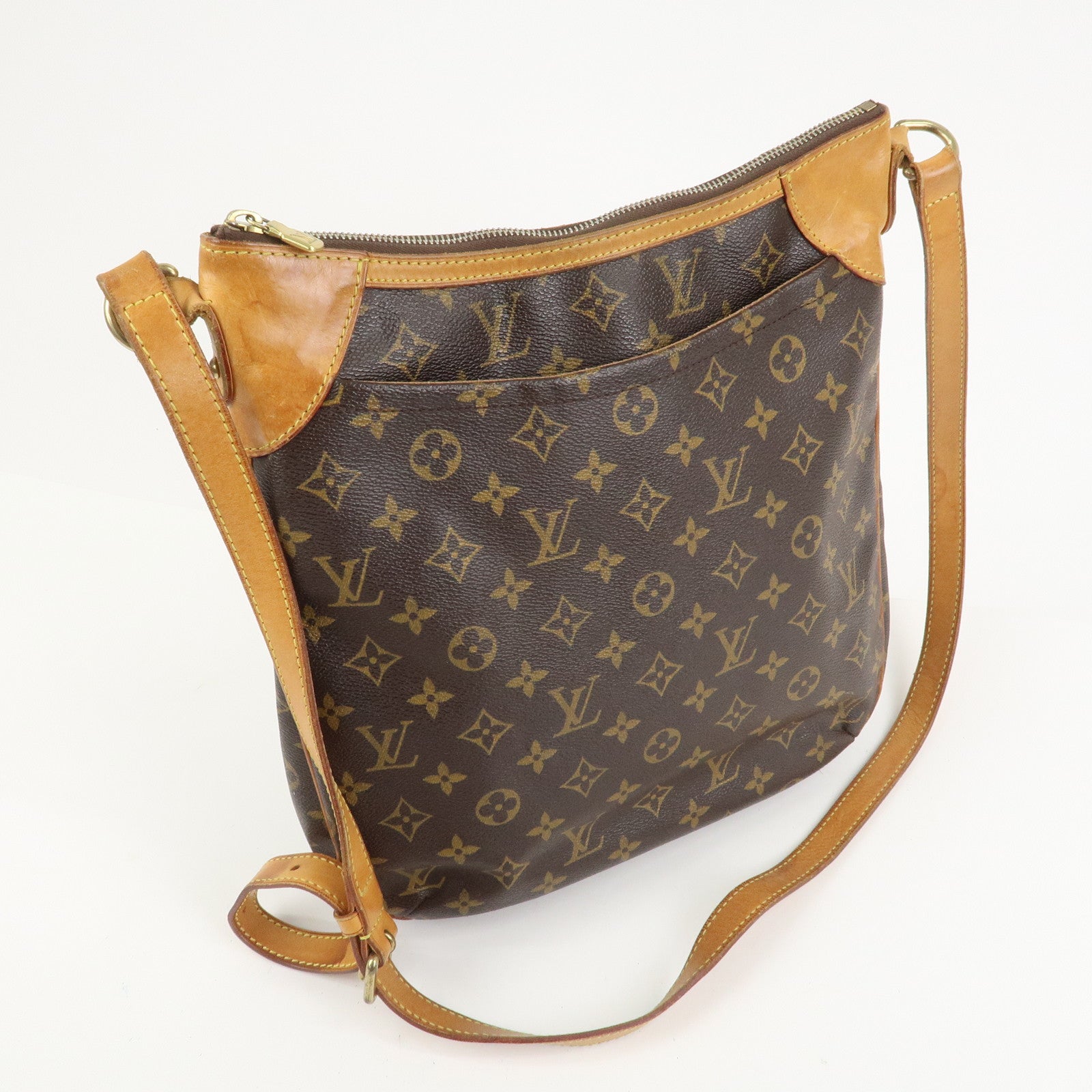 Louis Vuitton Monogram Odeon MM Shoulder Bag Brown M56389