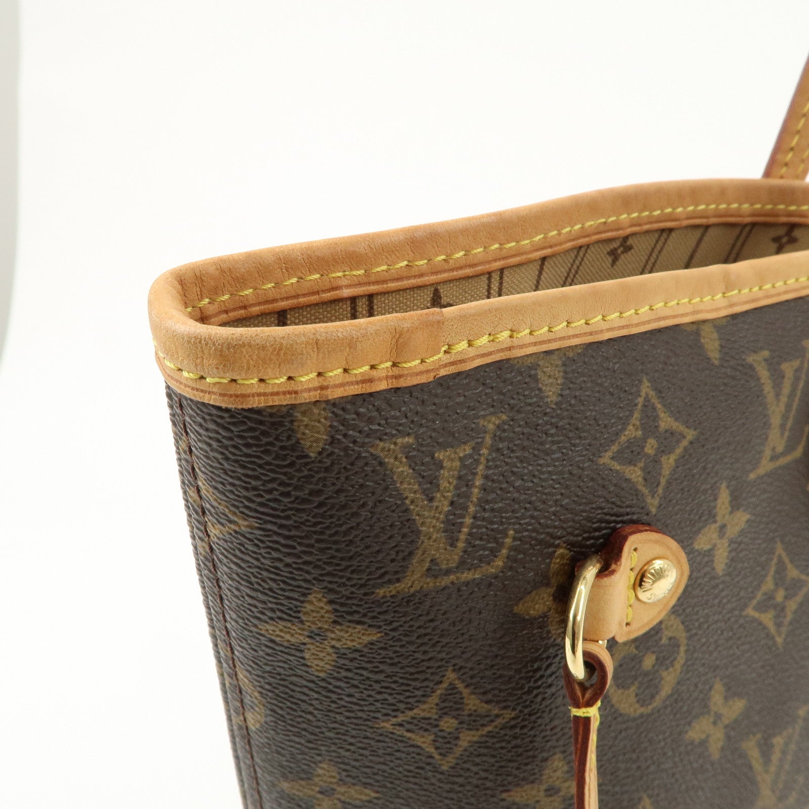 Louis Vuitton Monogram Neverfull MM Tote Bag Brown M40156 Used