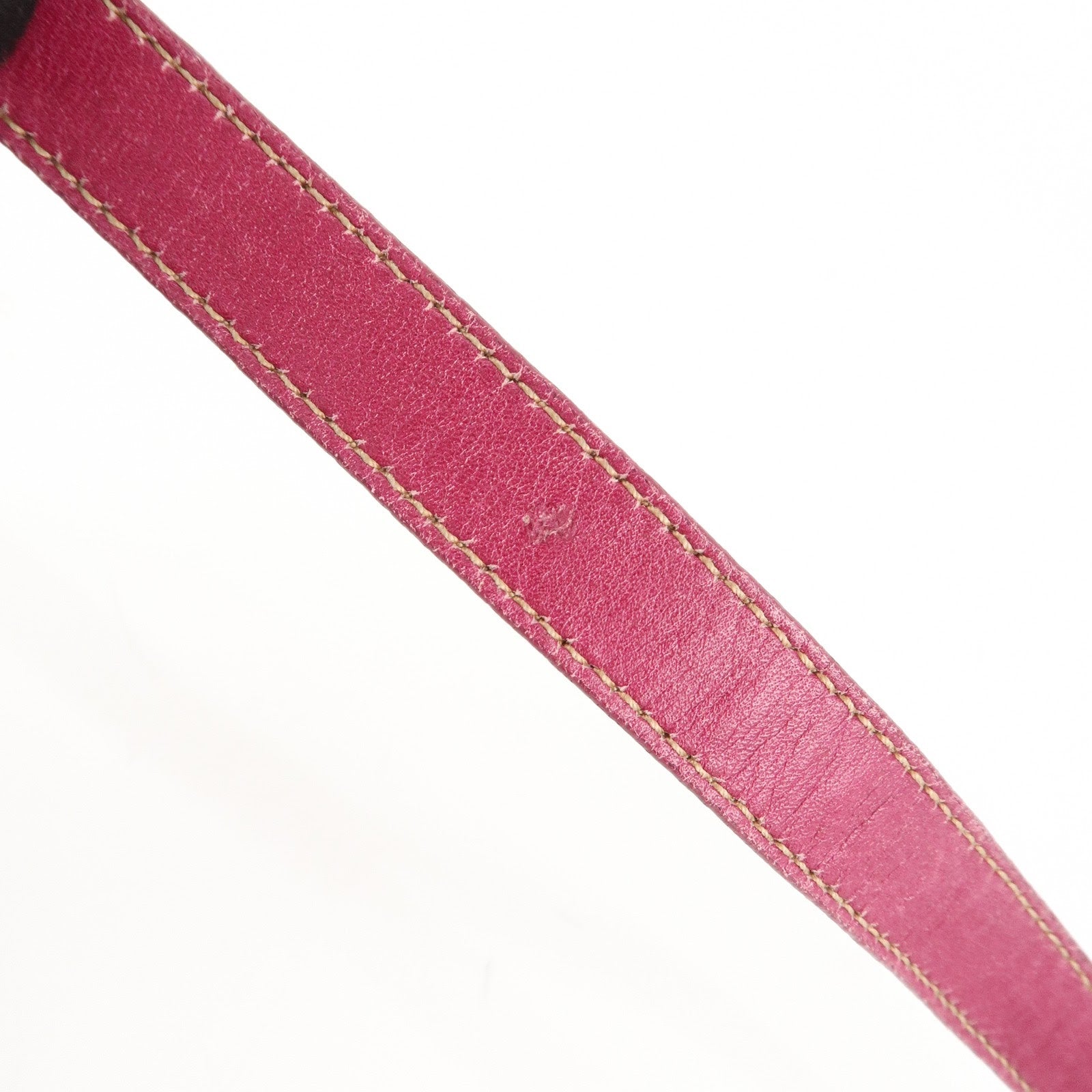 PRADA Nylon Saffiano Leather Flap Messenger Shoulder Bag Pink BT0697 Used