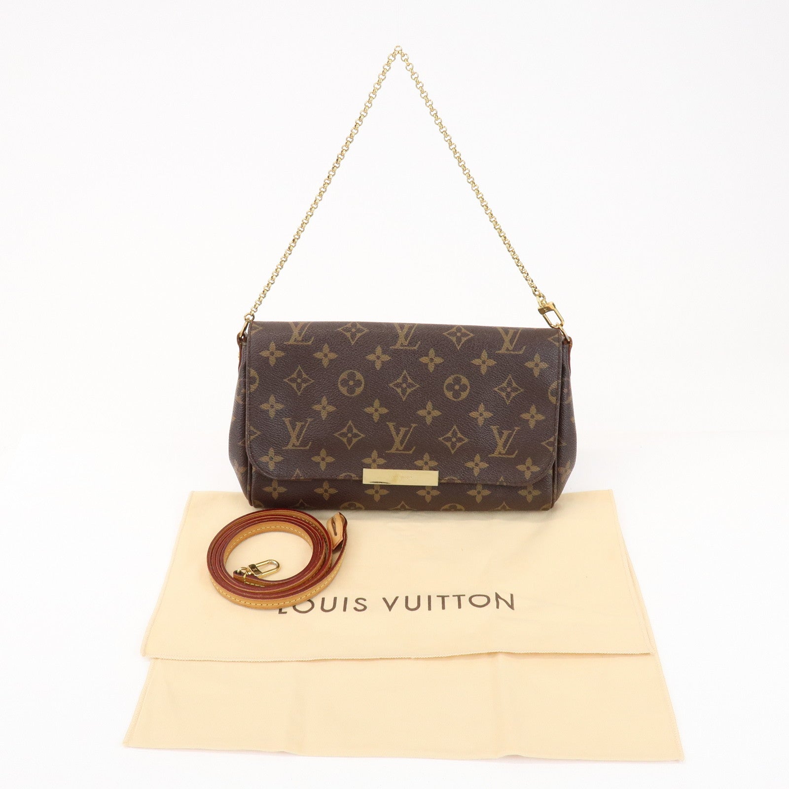 Louis Vuitton Monogram Favorite MM Shoulder Bag Brown M40718