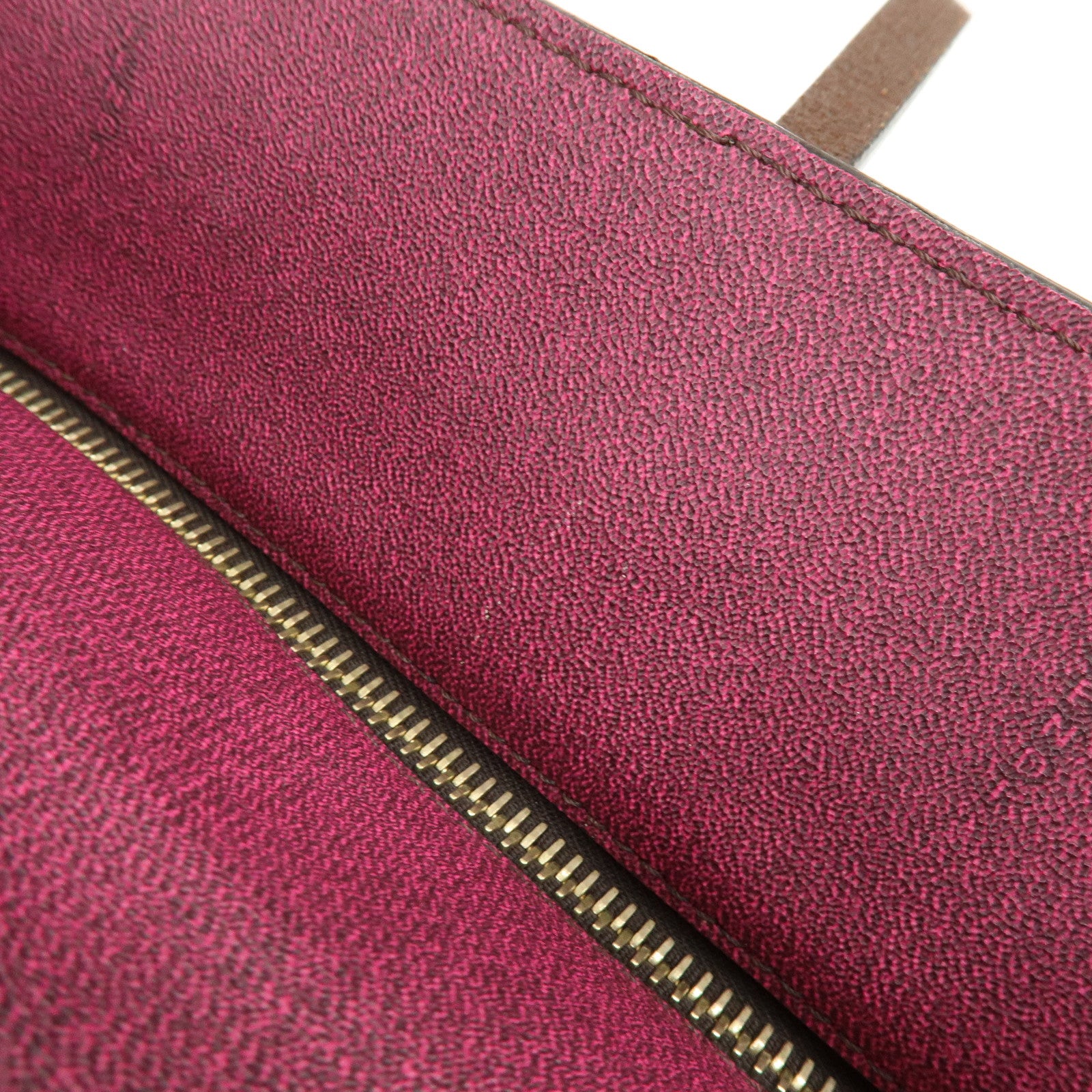 FENDI Zucca PVC Leather Tote Bag Shoulder Bag Brown Pink 8BH185