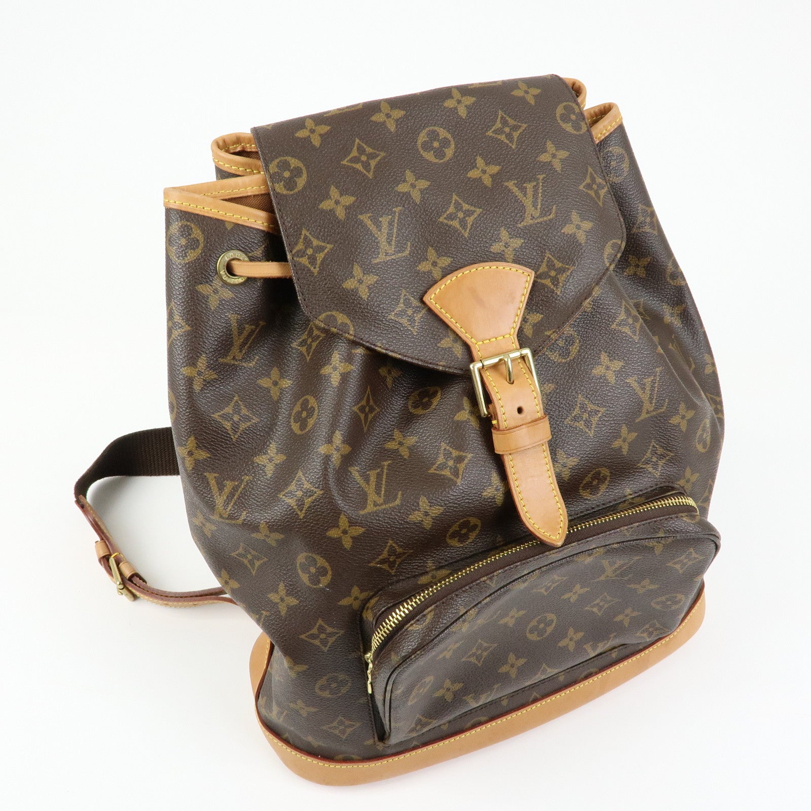 Louis Vuitton Monogram Montsouris GM Backpack Rucksack Brown M51135