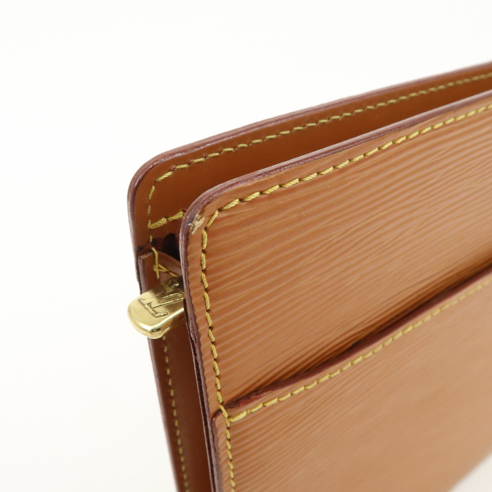 Louis Vuitton Epi Pochette Homme Clutch Bag Zipang Gold M52528