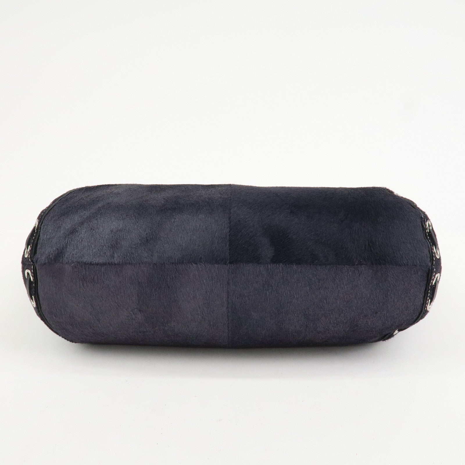 COACH Logo Unborn Calf Leather Shoulder Bag Hand Bag Black