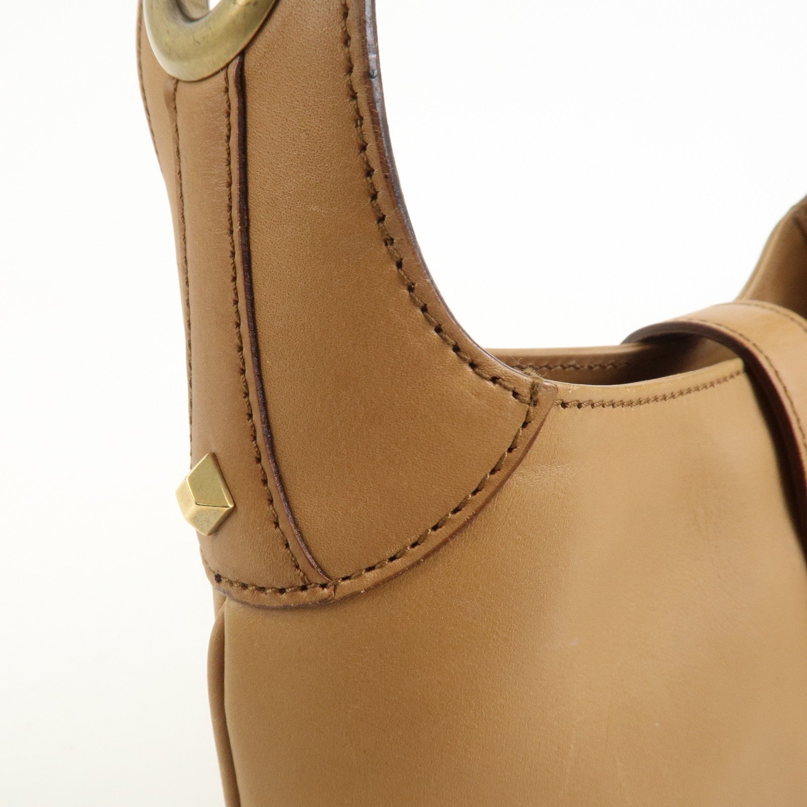 GUCCI New Jackie Leather Shoulder Bag Hand Bag Brown120885