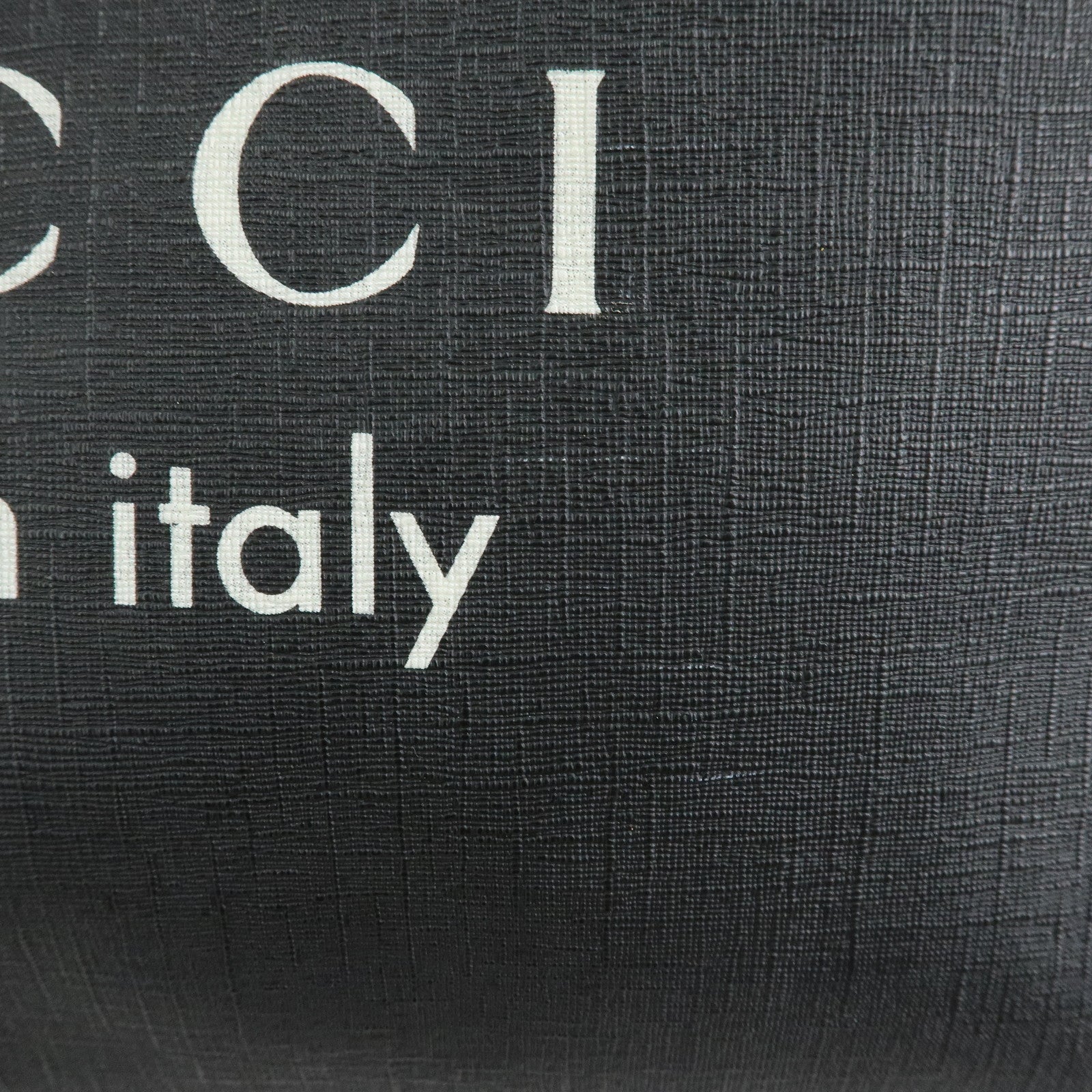 GUCCI PVC Leather 2Way Bag Shopping Bag Tote Bag Black 231860