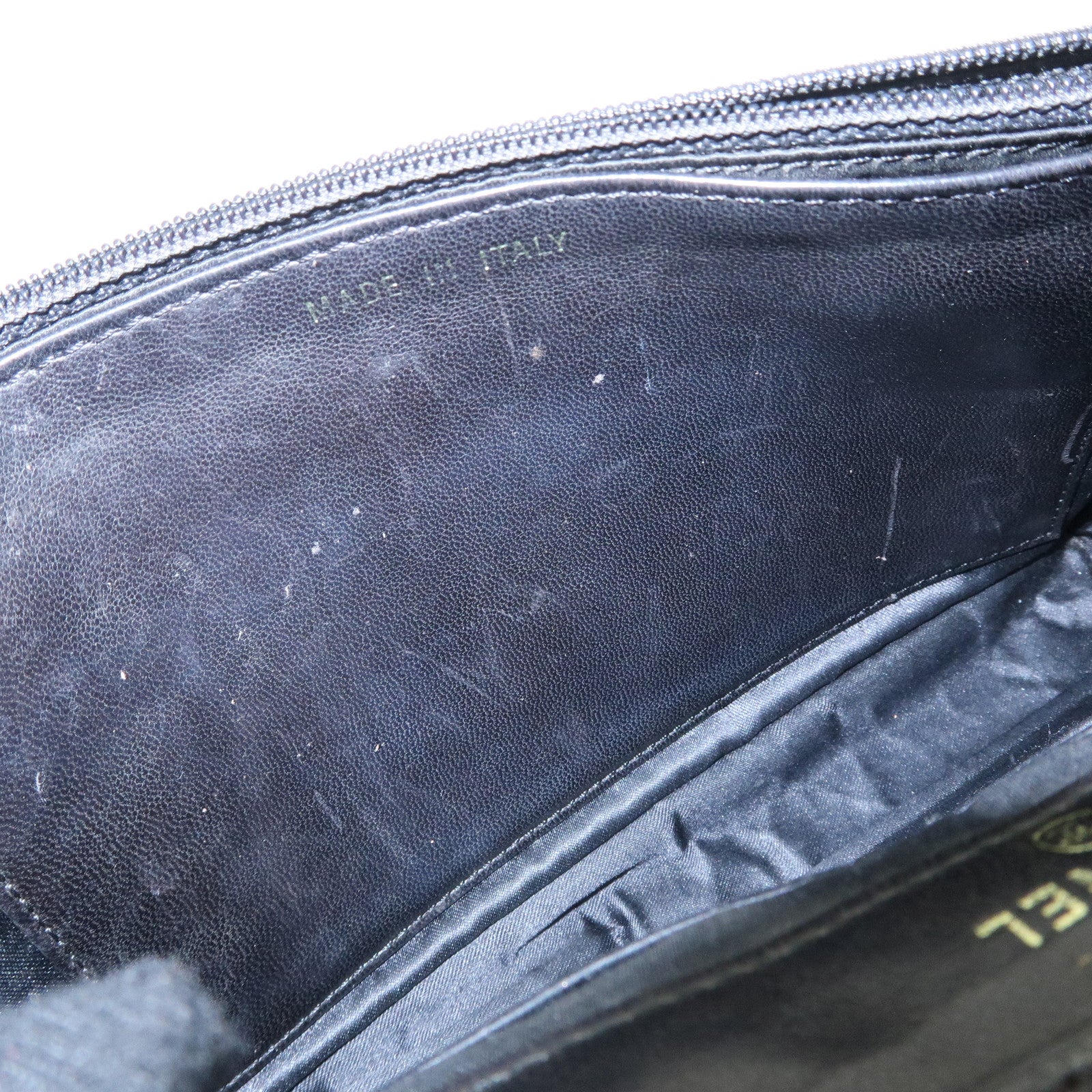 Chanel New Travel Line Nylon Jacquard Leather Chain Wallet Black A15772 Used