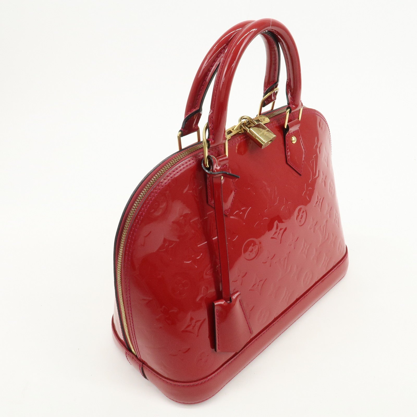 Louis Vuitton Monogram Vernis Leather Alma PM Hand Bag Rouge M91693