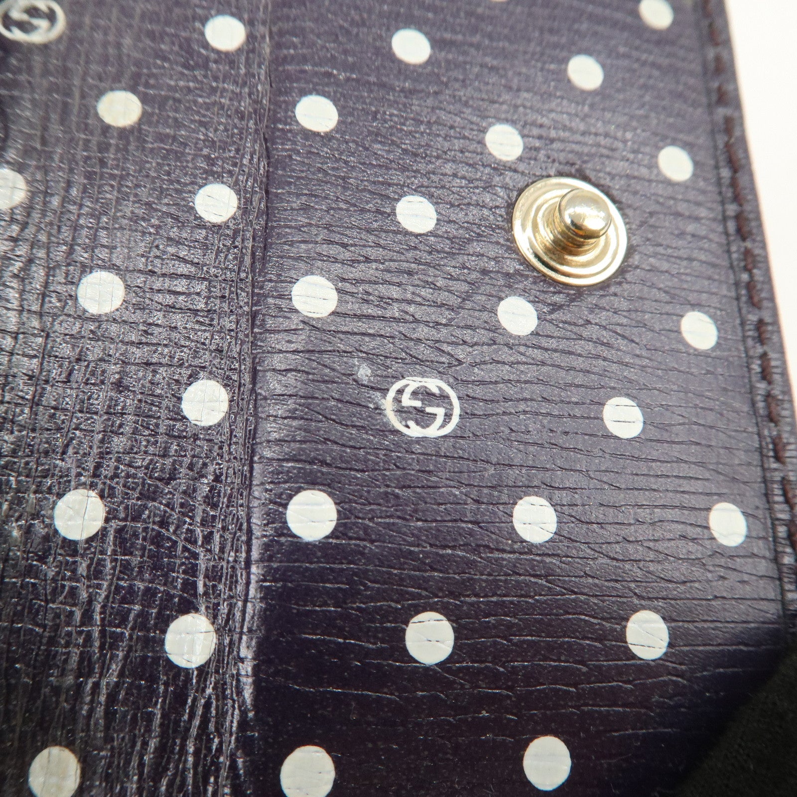 GUCCI Interlocking G Leather 6 Rings Key Case Purple 309706