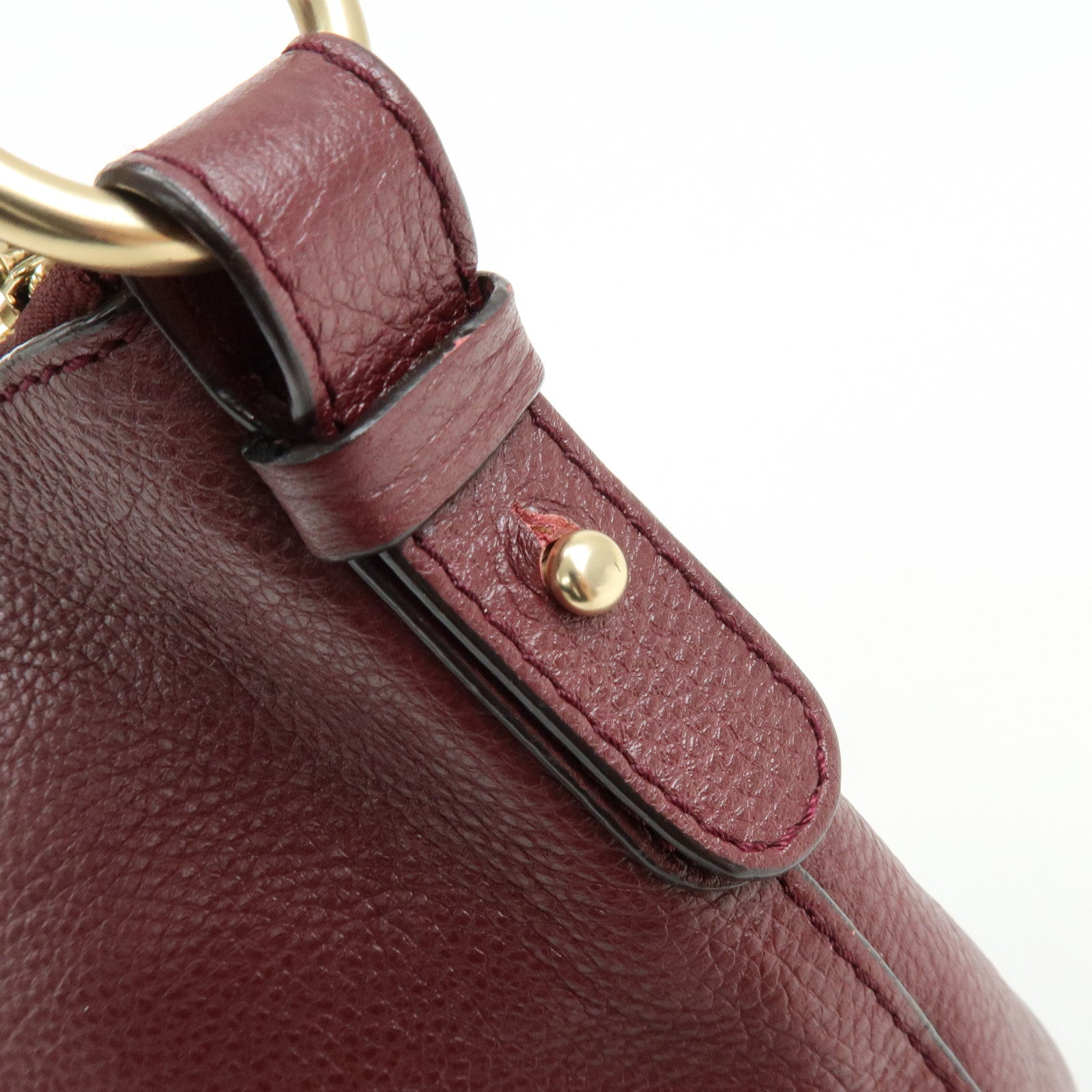 Chloe See By Chloe Joan Suede Leather 2Way Shoulder Bag Bordeaux
