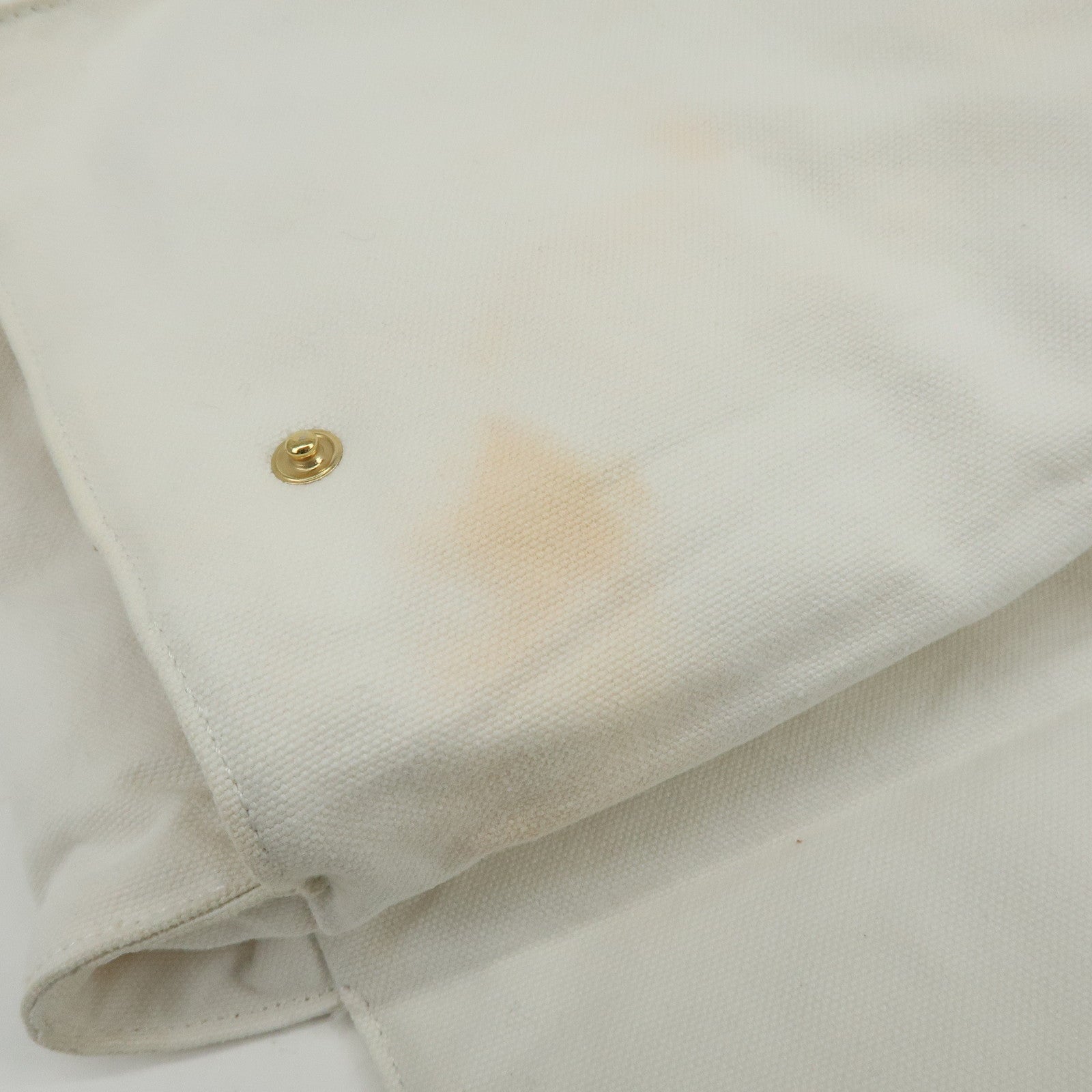 CHANEL Marshmallow Canvas Hand Bag Tote Bag White Pink