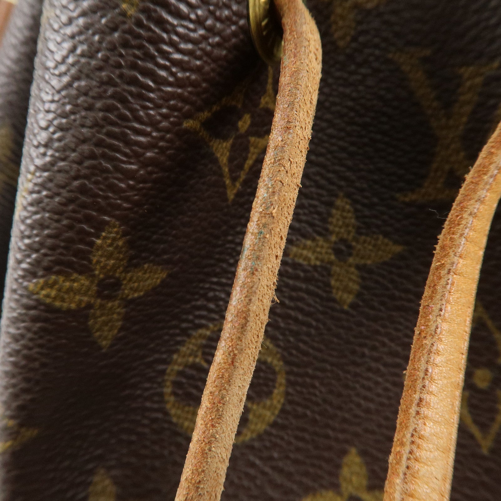 Louis Vuitton Monogram Canvas Petit Noe Shoulder Bag Brown M42226 Used