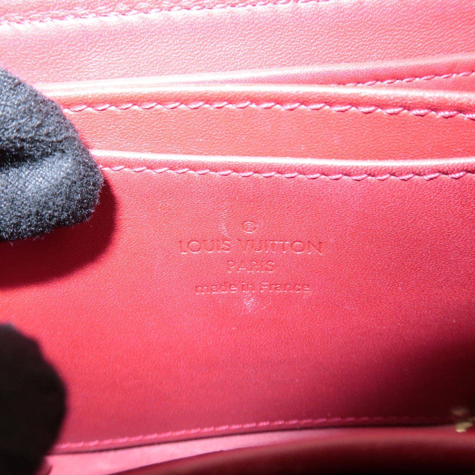 Louis Vuitton Monogram Vernis Zippy Coin Purse Pomme d'Amour M93608 Used