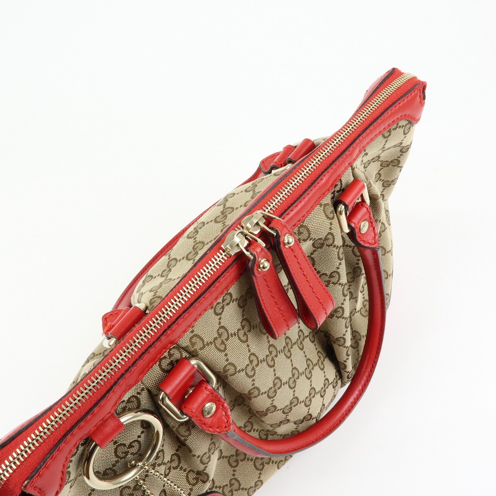 GUCCI Sukey Interlocking G GG Canvas Leather 2Way Bag 247902