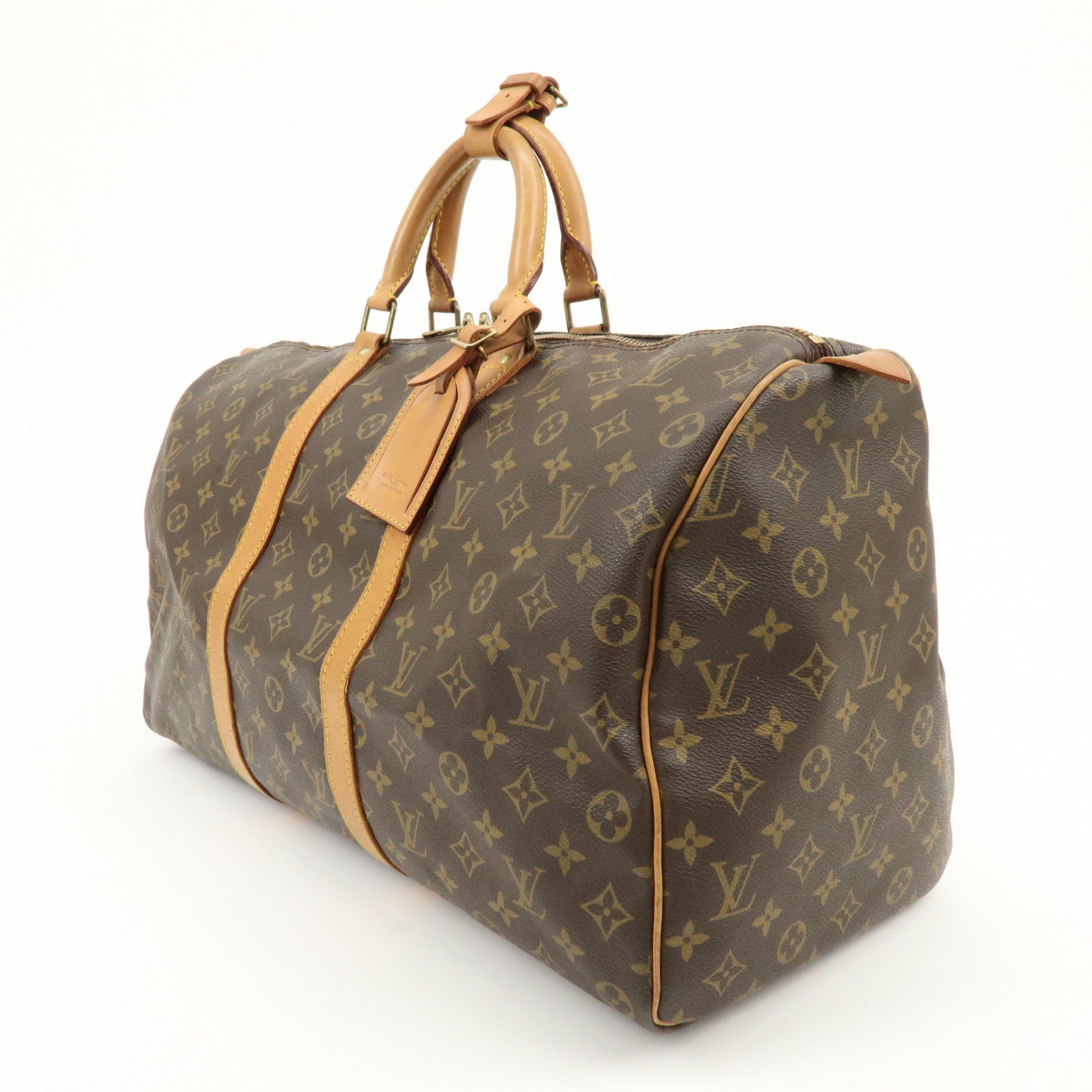 Louis Vuitton Monogram Keep All 50 Boston Bag Brown M41426