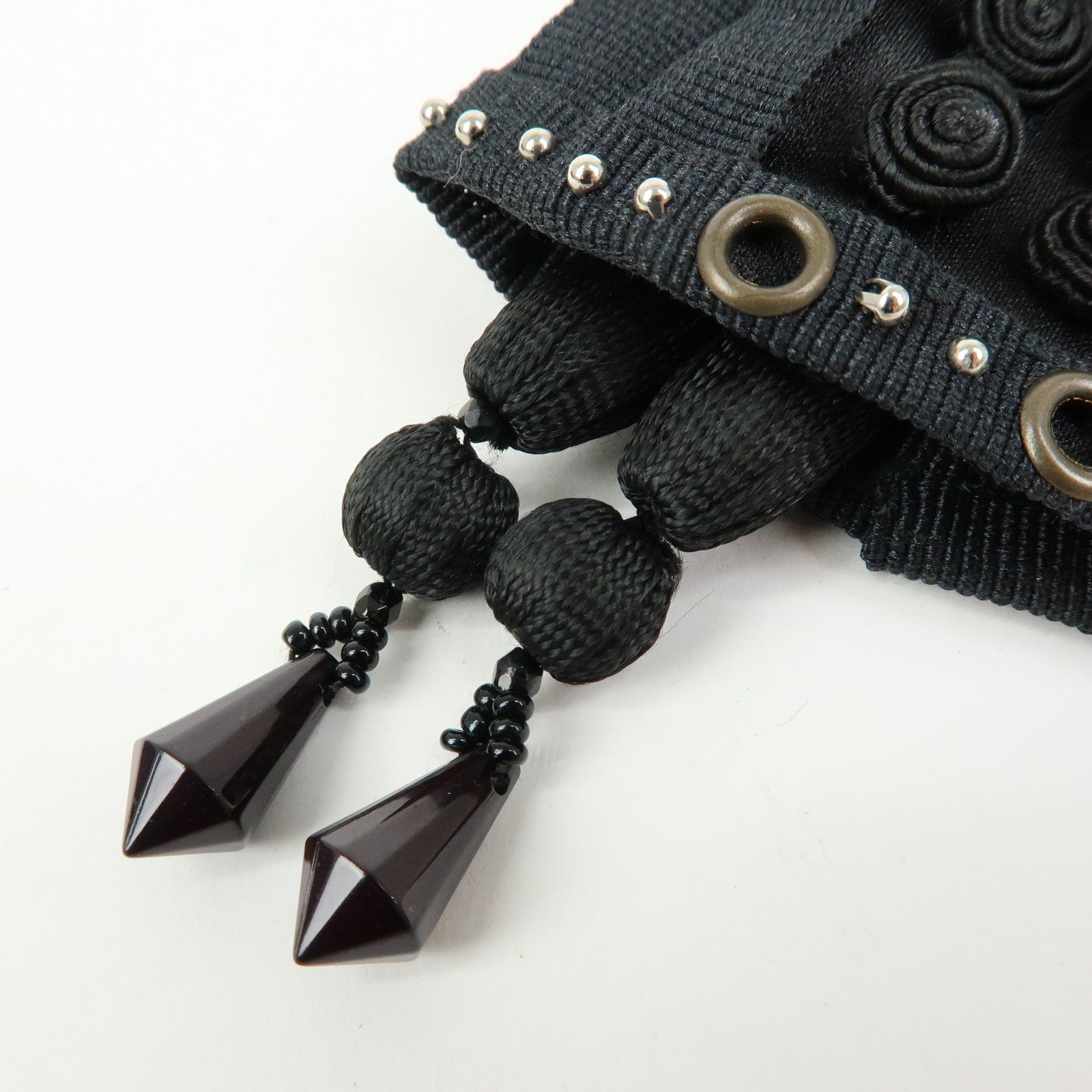 PRADA Set Of 2 Leather Metal Nylon Bag Charm Key Holder 2PP040