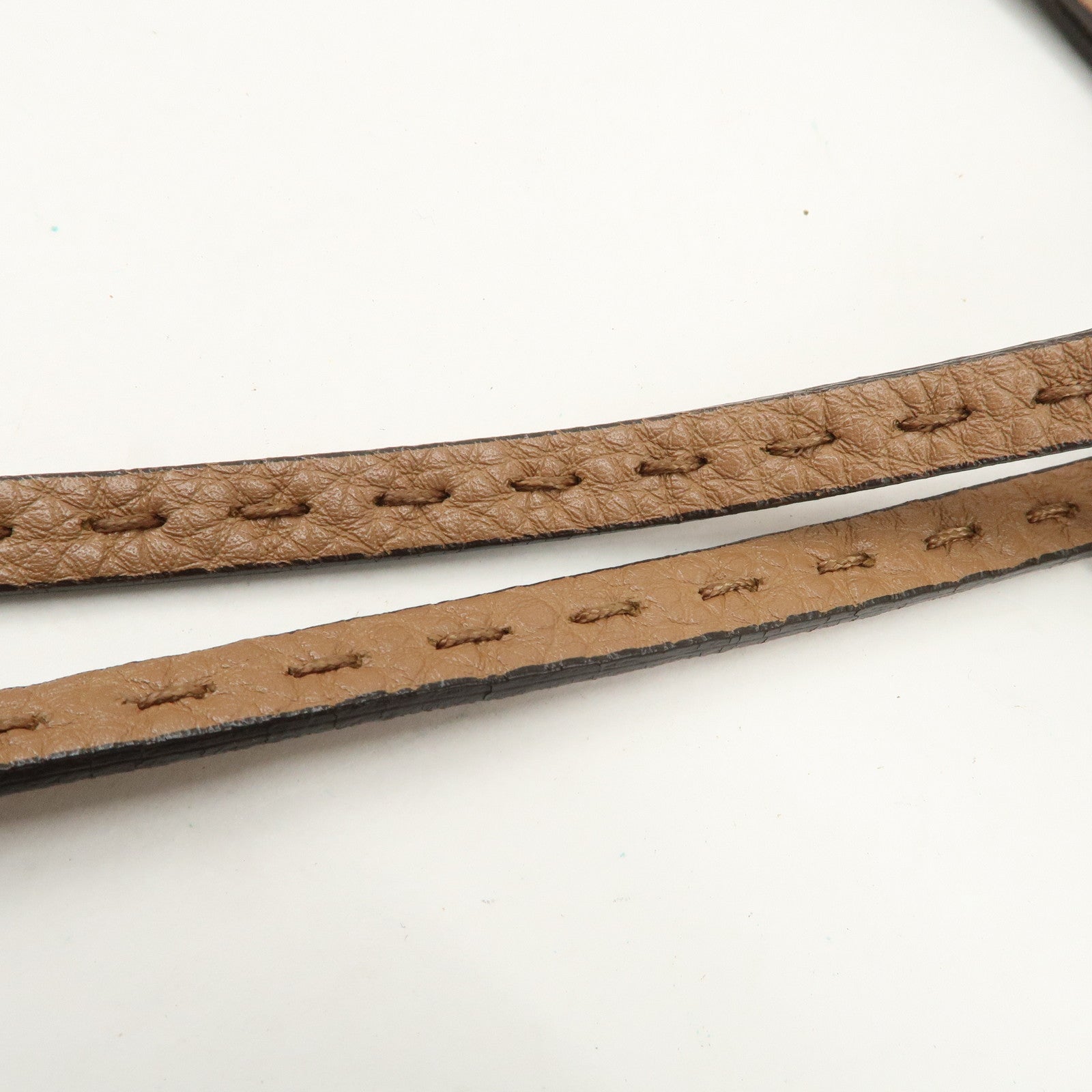 FENDI Selleria Leather Small Carla Tote Bag Shoulder Bag Brown 8BH257 Used