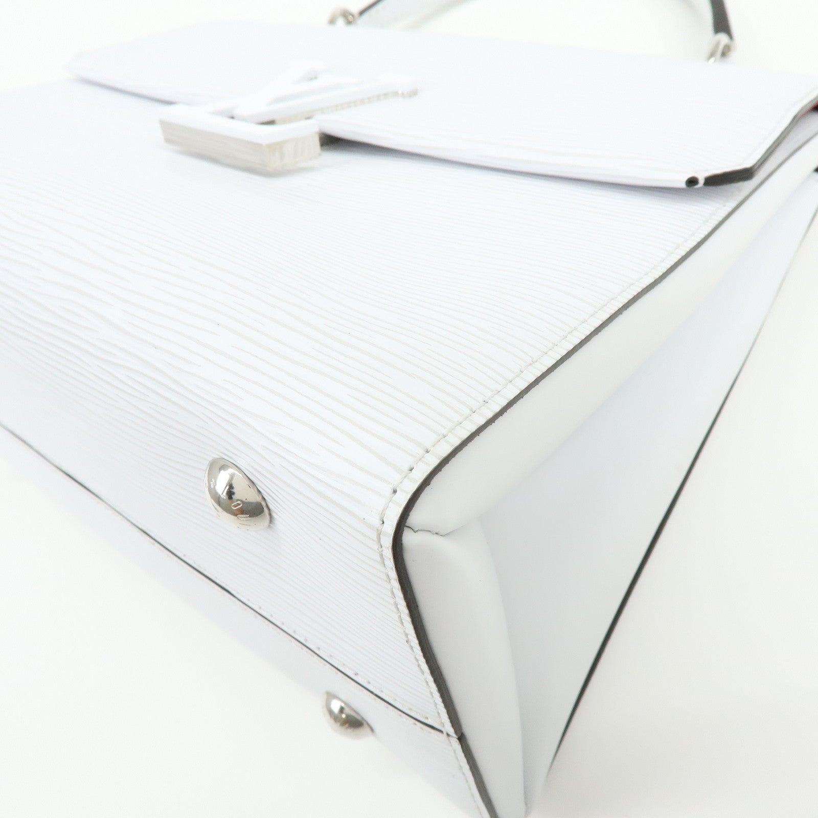 Louis Vuitton Epi Leather Grenelle MM 2Way Hand Bag White M53690