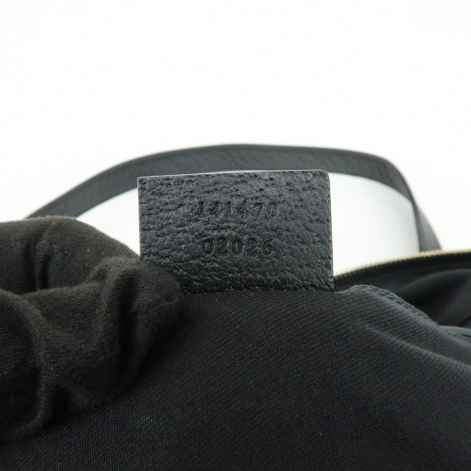 GUCCI Abbey GG Canvas Leather Tote Bag Shoulder Bag Black 141470