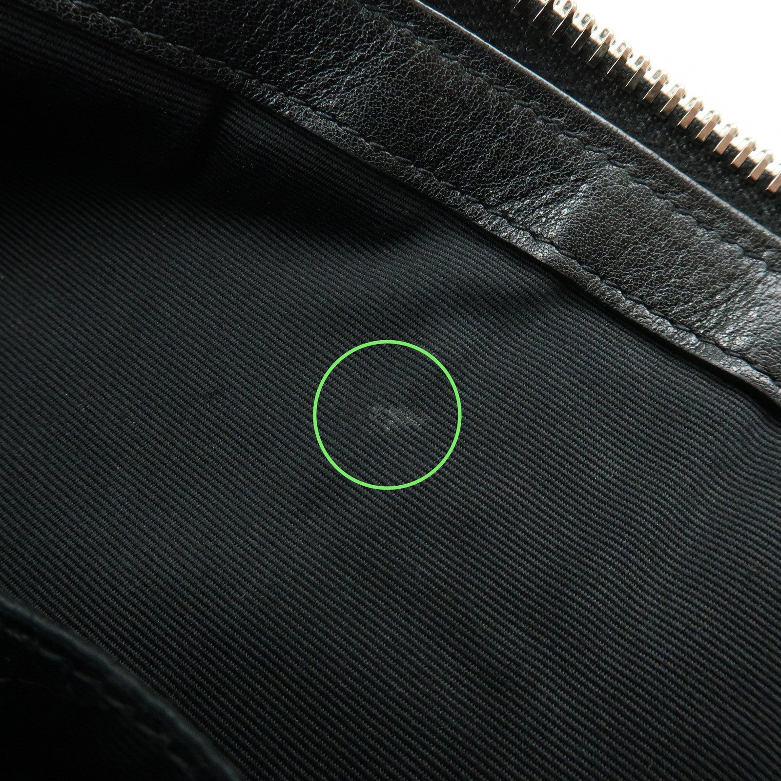 SAINT LAURENT PARIS Canvas Leather Clutch Bag Pouch Black