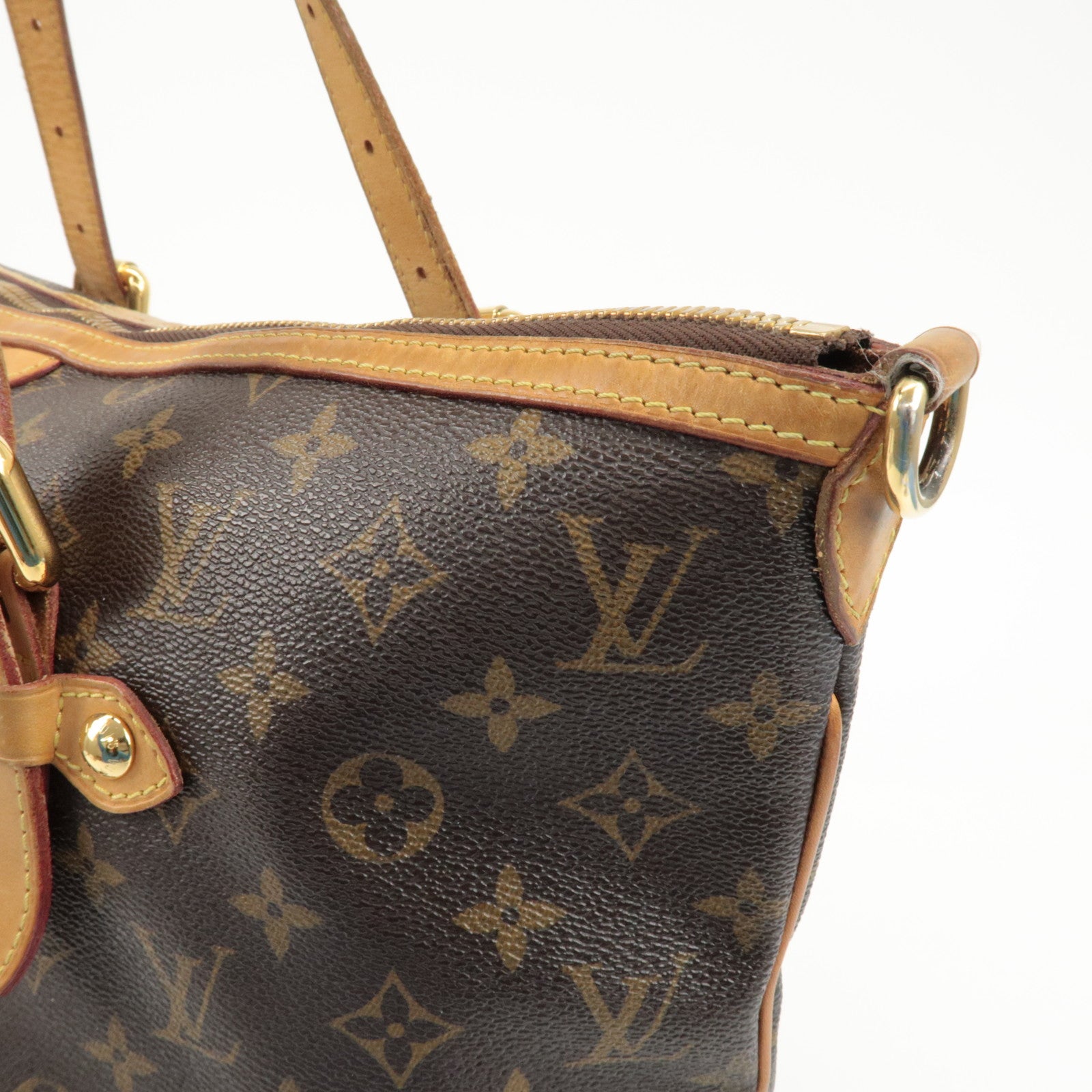 Louis Vuitton Monogram Palermo GM 2Way Hand Bag Brown M40146 Used