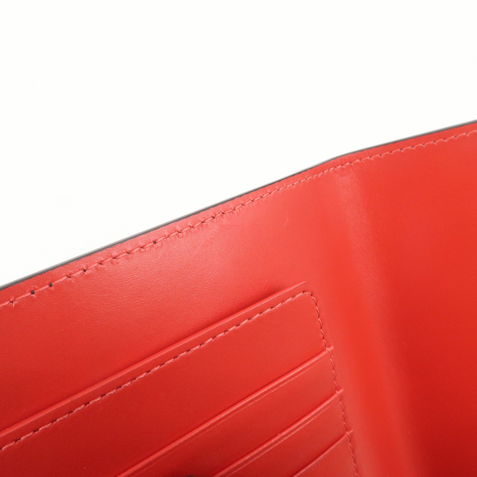 Christian Louboutin Studs Leather Passport Holder Card Case Black