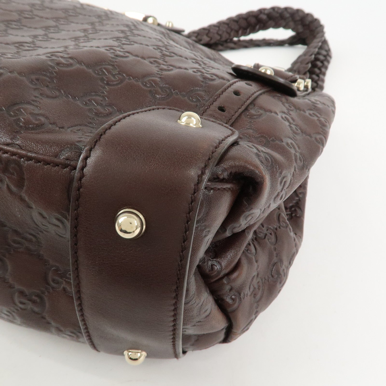 GUCCI Horsebit Guccissima Leather Hand Bag Shoulder Bag 137621