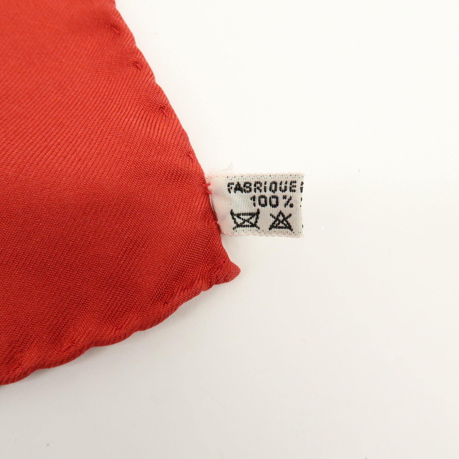 HERMES Carre 90 Silk 100% BRIDES DE GALA Scarf White Red