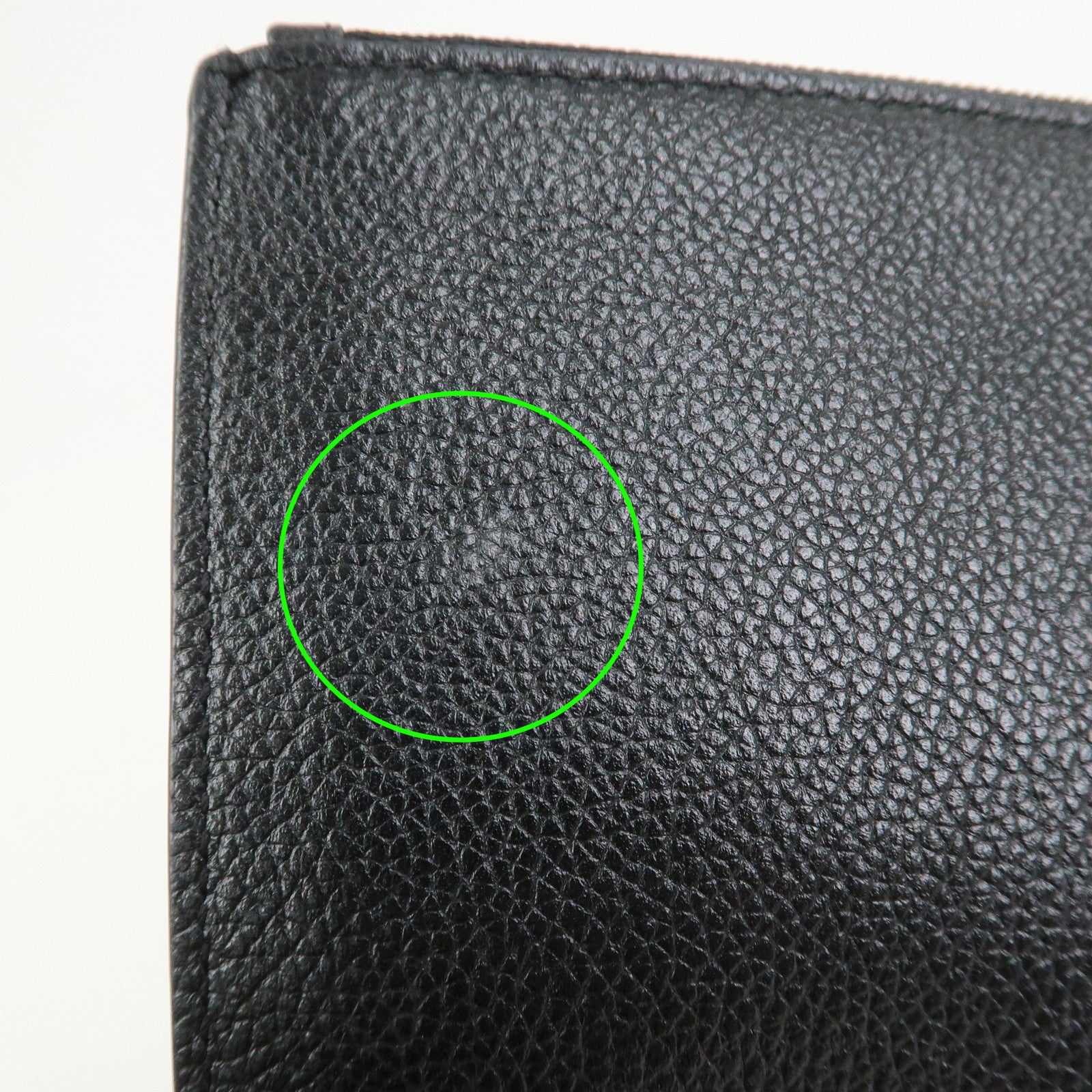 BALENCIAGA Everyday Leather Clutch Bag Flat Pouch Black 655605