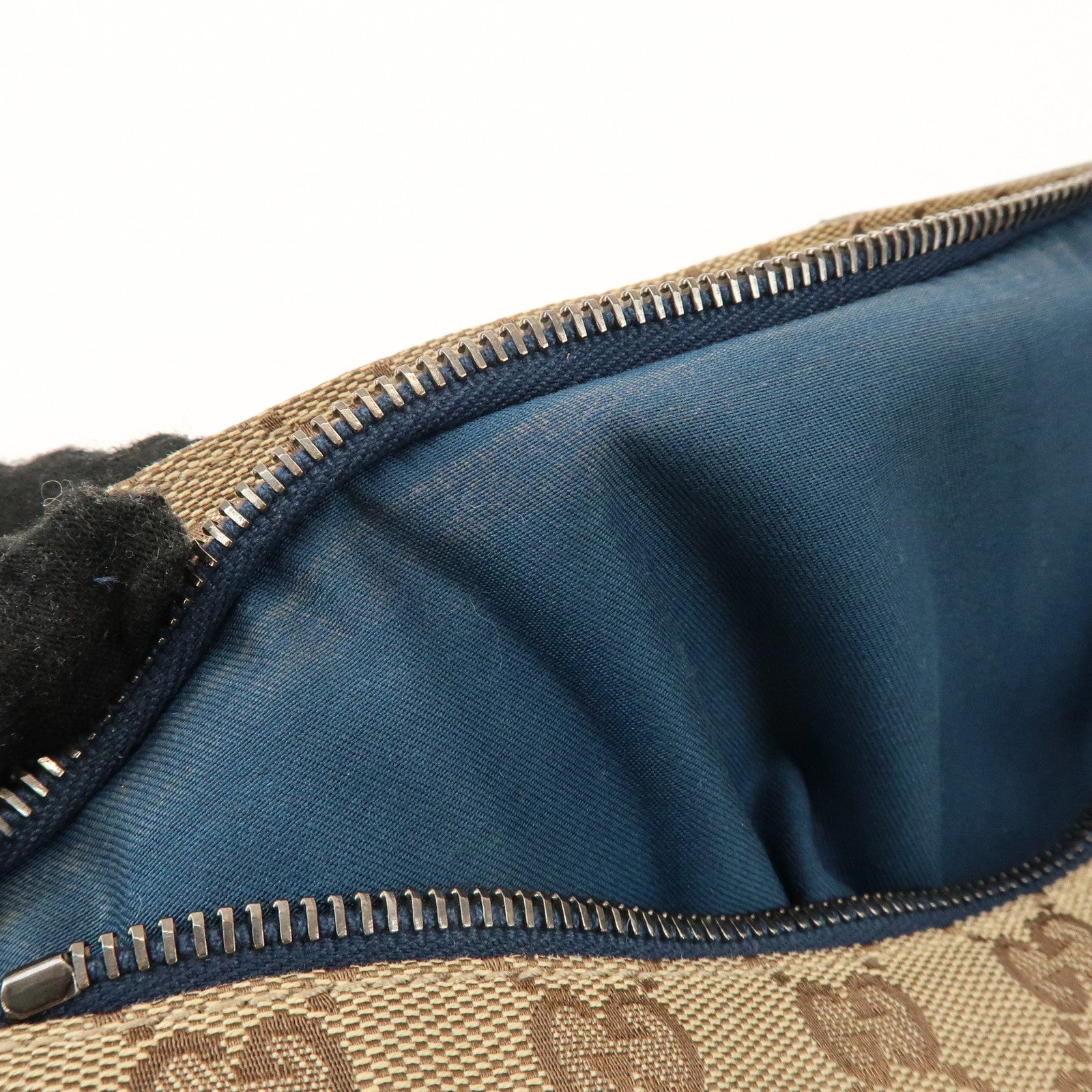 GUCCI Sherry GG Canvas Leather Waist Bag Crossbody Bag Beige 28566