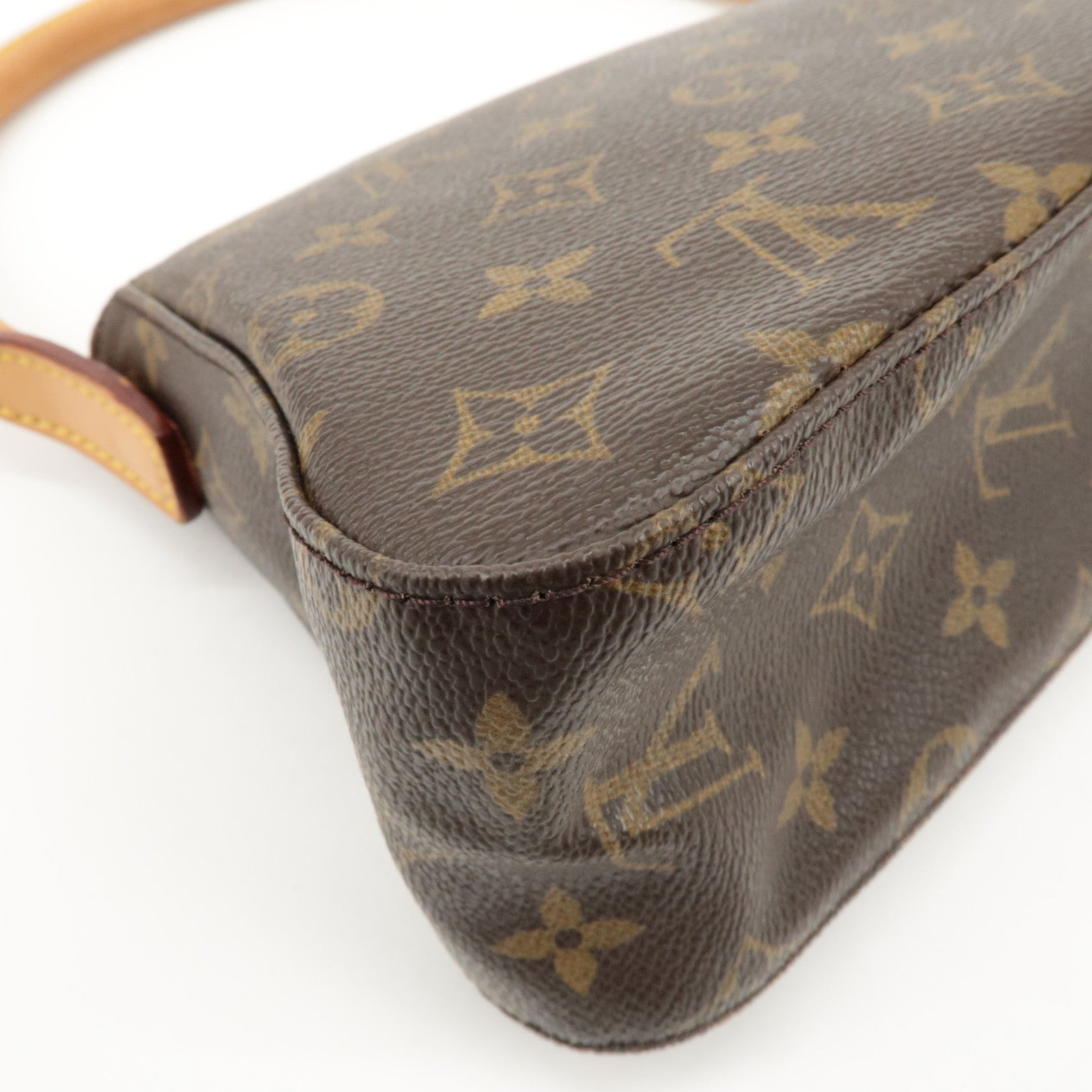 Louis Vuitton Monogram Mini Looping Shoulder Bag Brown M51147 Used