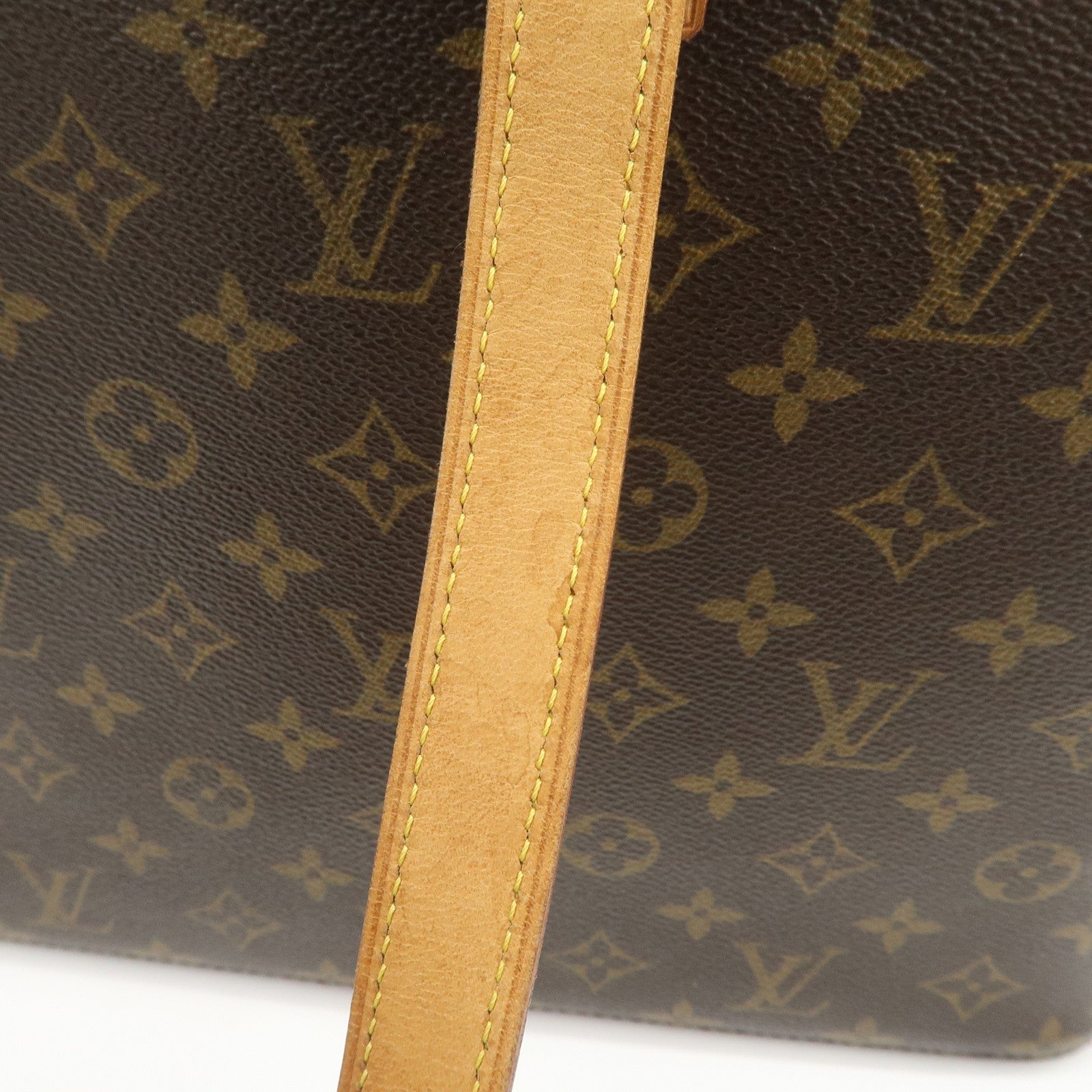 Louis Vuitton Monogram Luco Tote Bag Hand Bag Brown M51155 Used