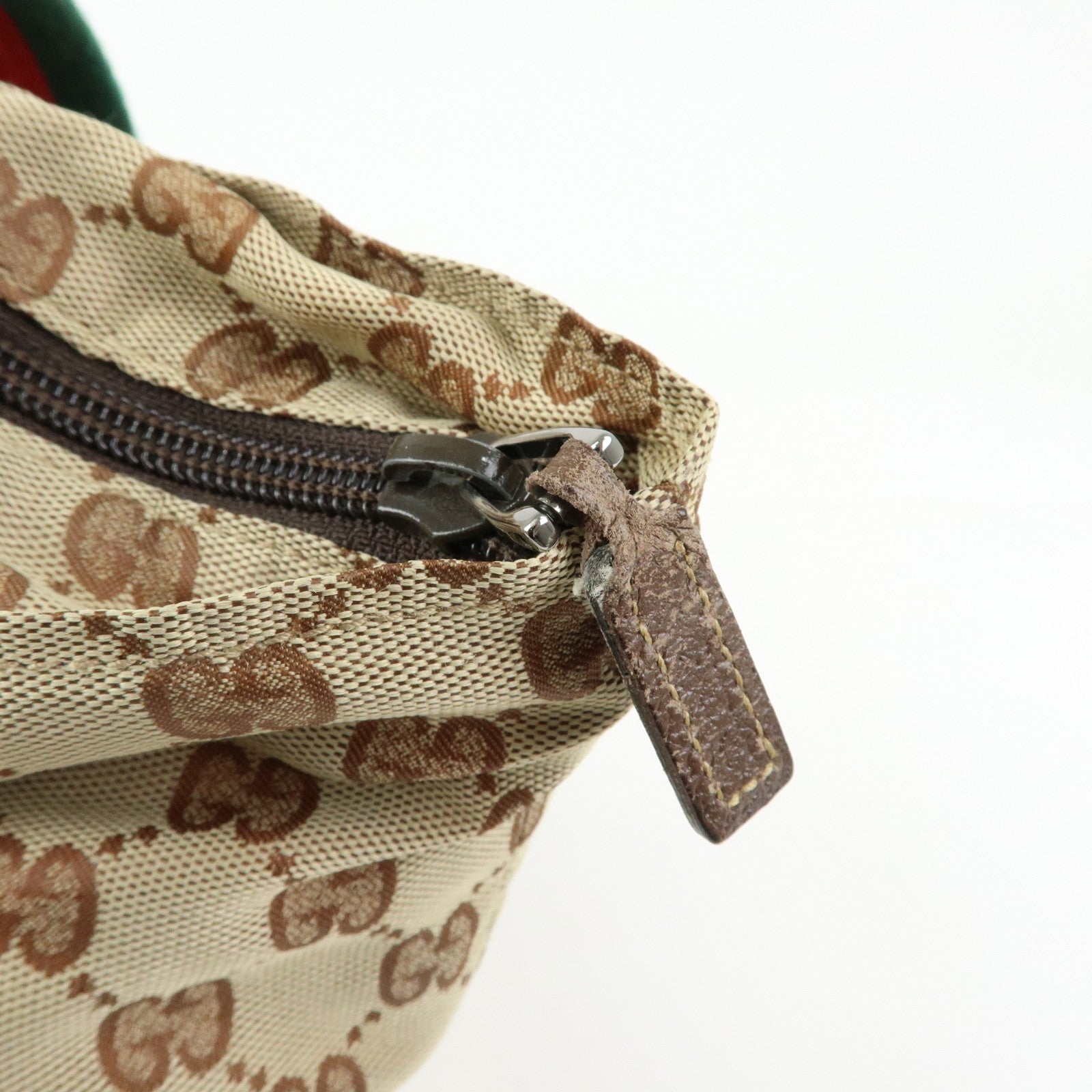 GUCCI Sherry GG Canvas Leather Tote Bag Hand Bag Beige Brown 131231
