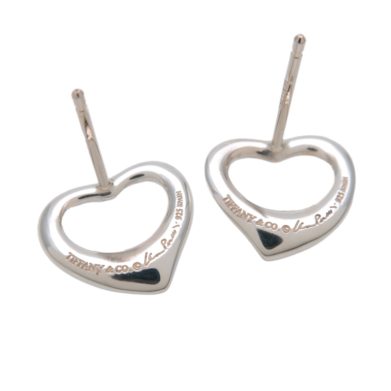 Tiffany & Co Open Heart Earrings SV925 Silver