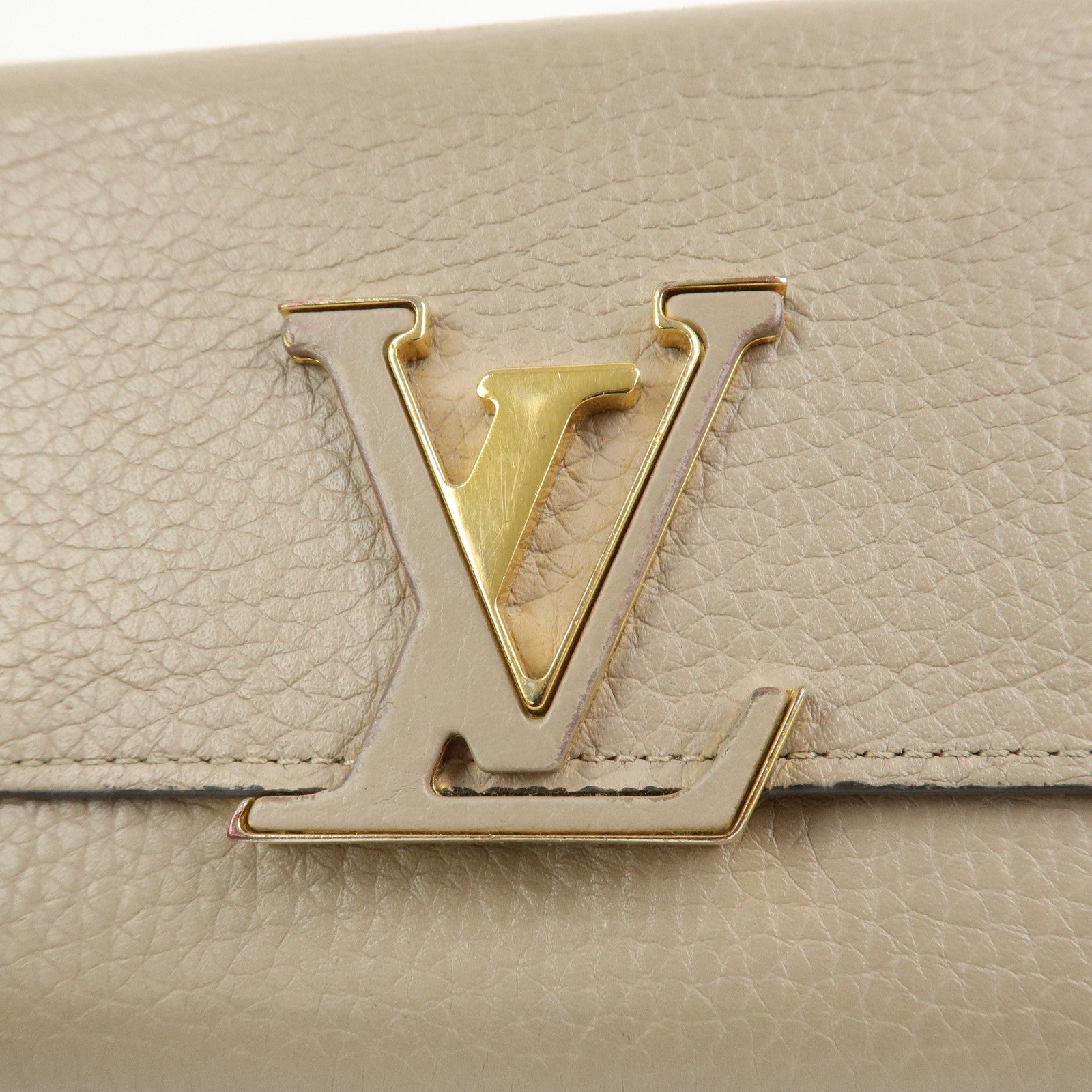 Louis Vuitton Capucines Taurillon Leather Long Wallet Galet M61249